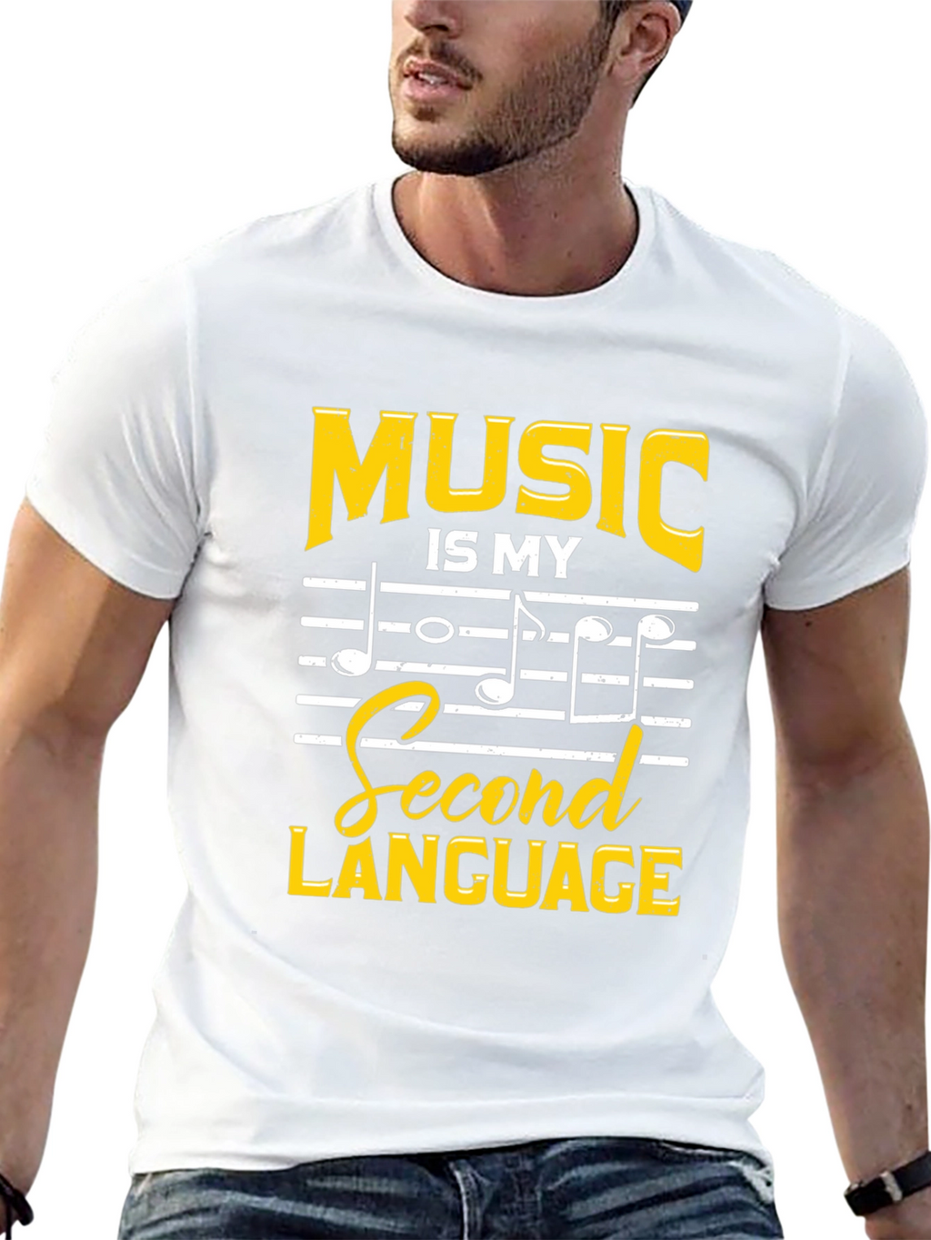 Music is My Second Language Graphic T-Shirt