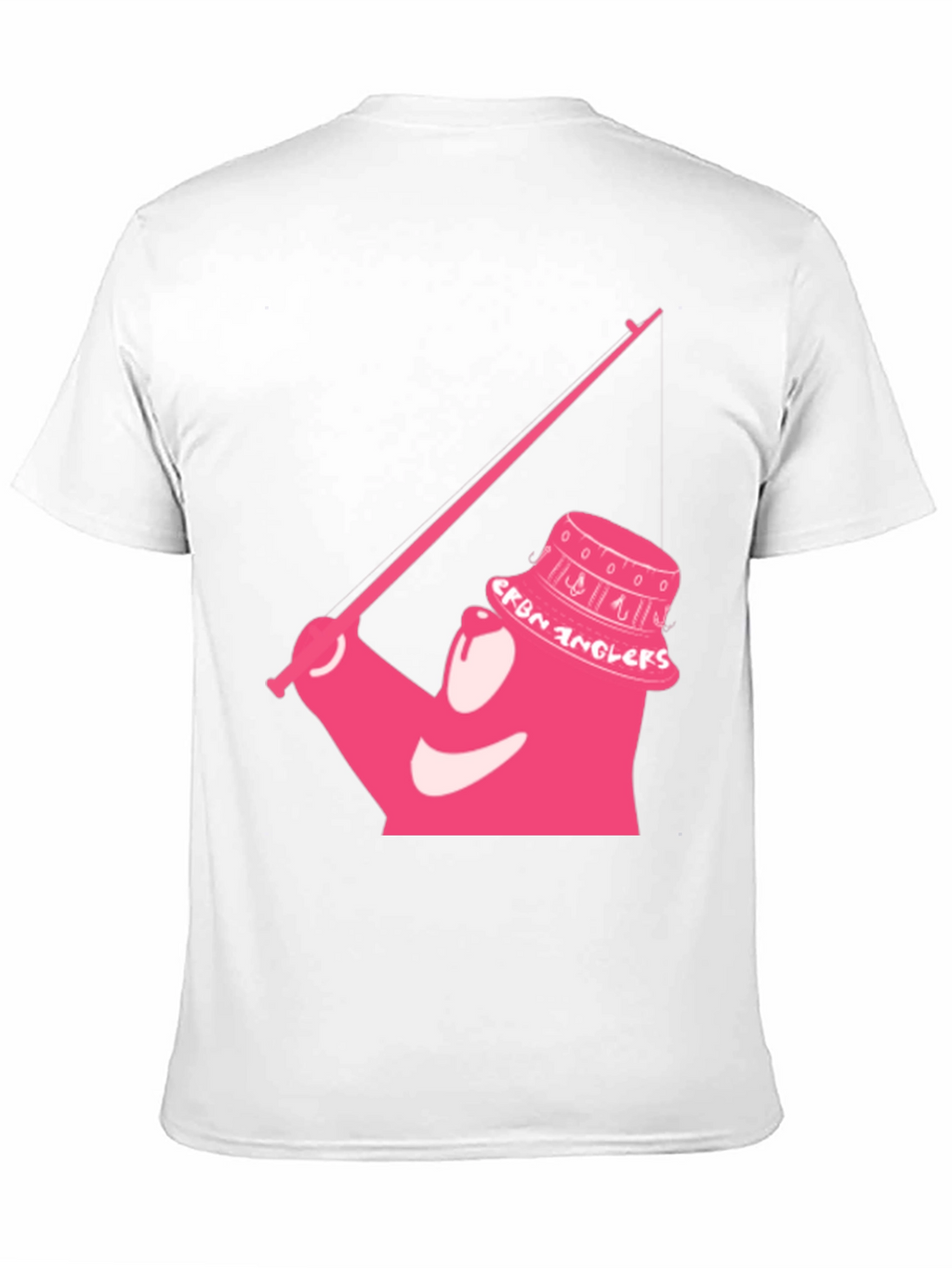 Cartoon Angler Graphic Tee - Black