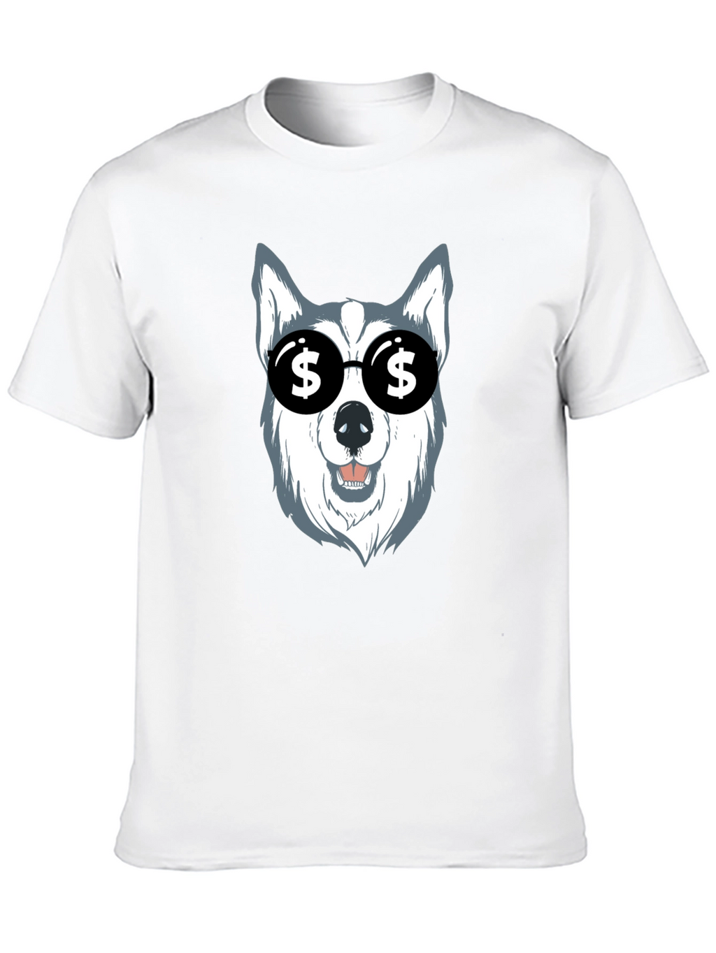Dog with Dollar Sign Sunglasses Graphic Tee
