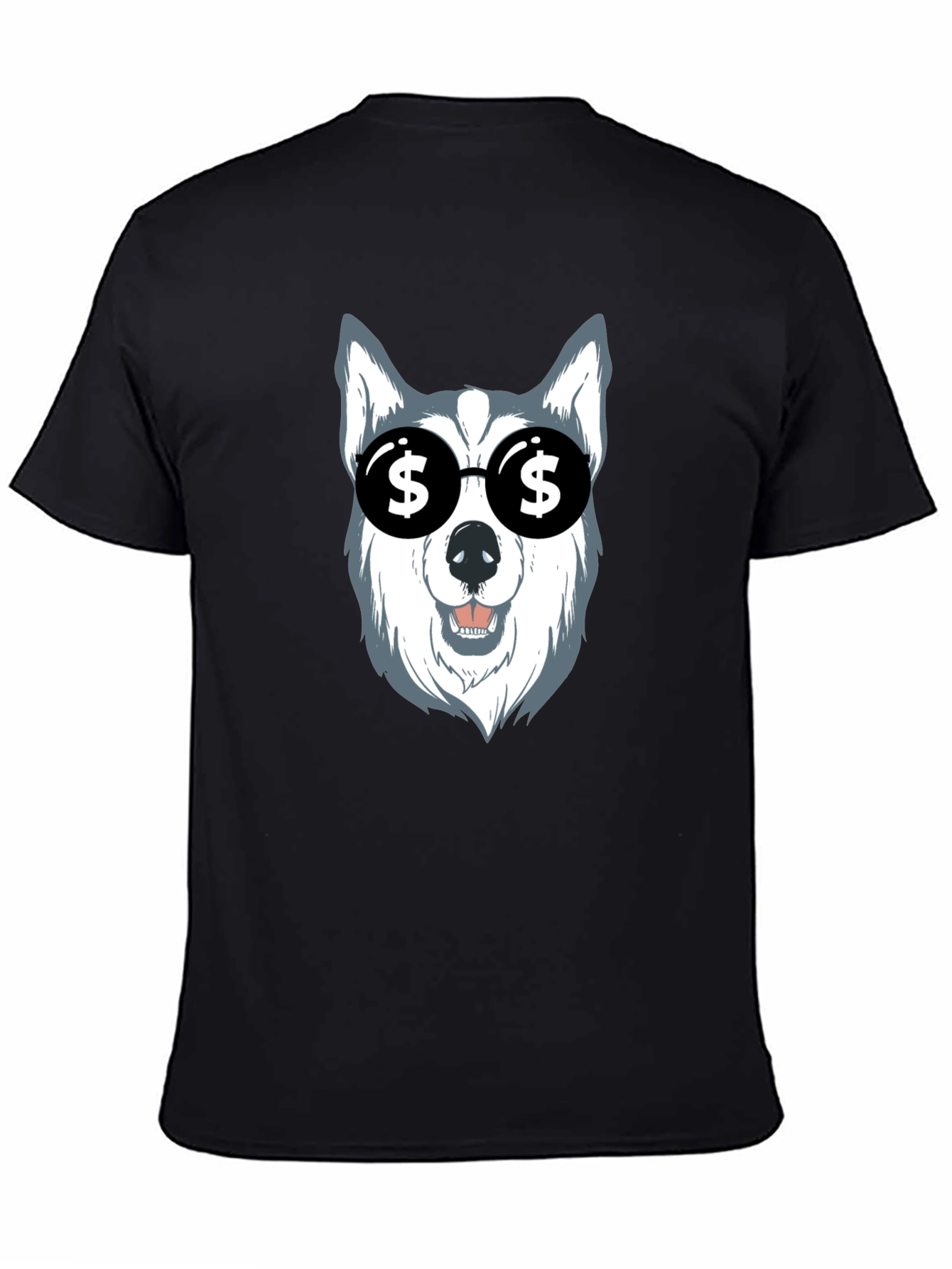 Dog with Dollar Sign Sunglasses Graphic Tee