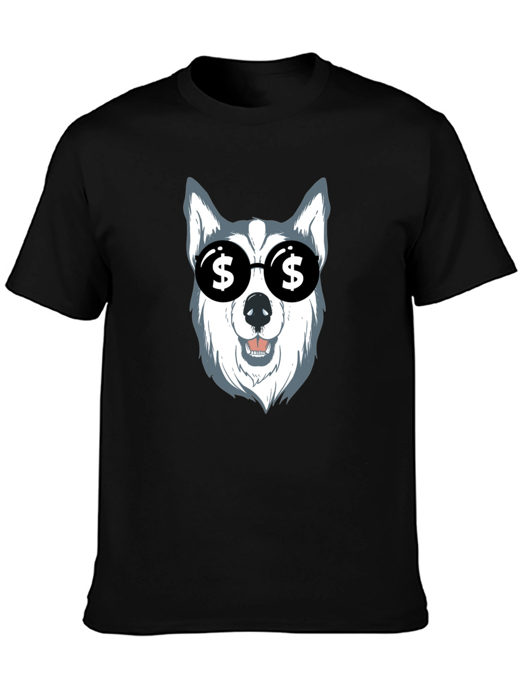 Dog with Dollar Sign Sunglasses Graphic Tee