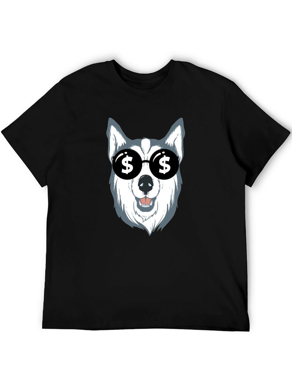 Dog with Dollar Sign Sunglasses Graphic Tee