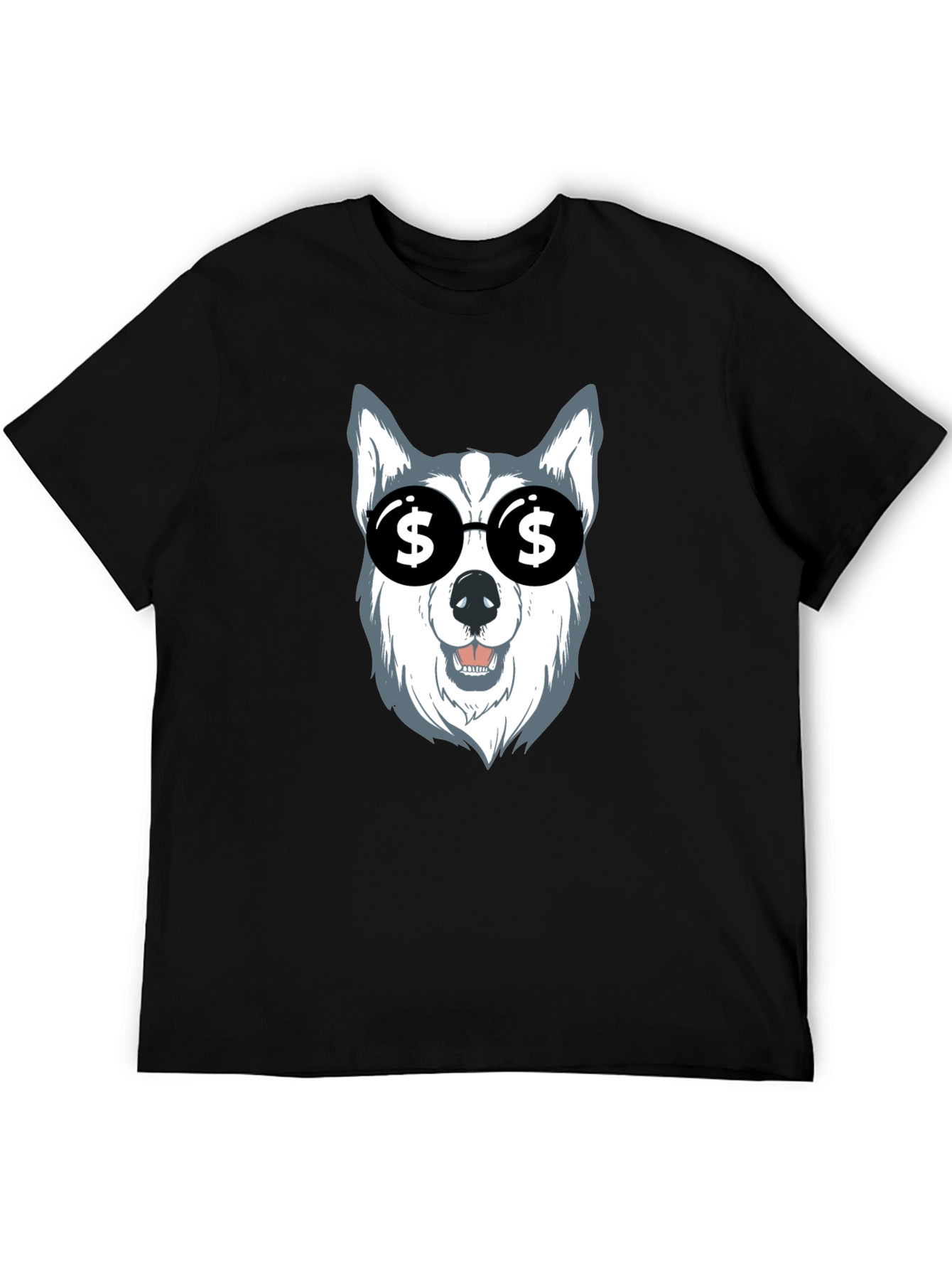 Dog with Dollar Sign Sunglasses Graphic Tee