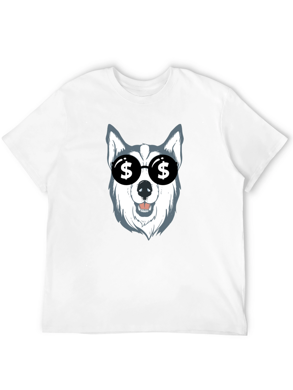 Dog with Dollar Sign Sunglasses Graphic Tee