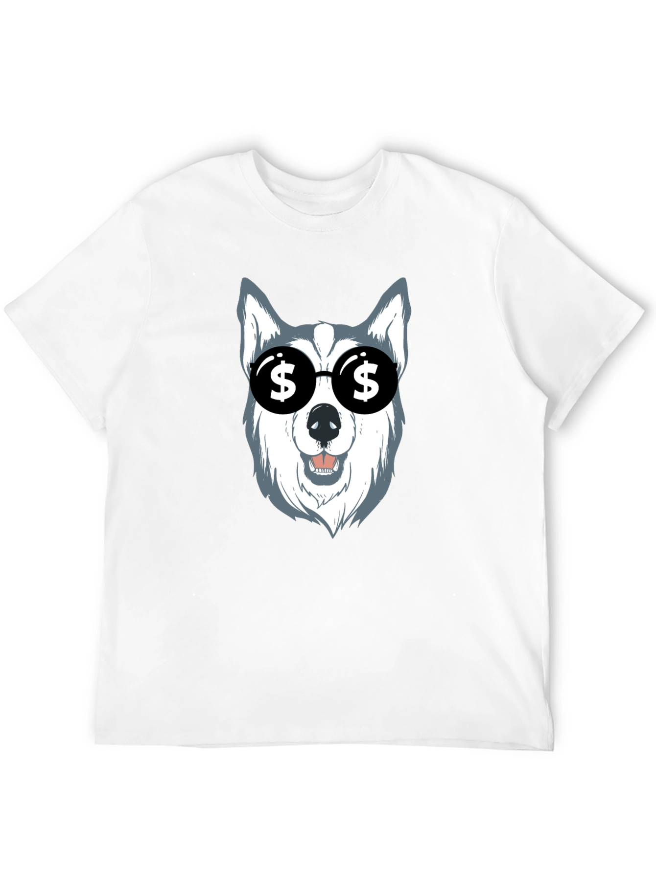 Dog with Dollar Sign Sunglasses Graphic Tee