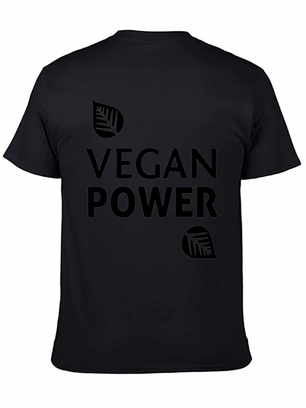 Vegan Power Black Graphic Tee Shirt