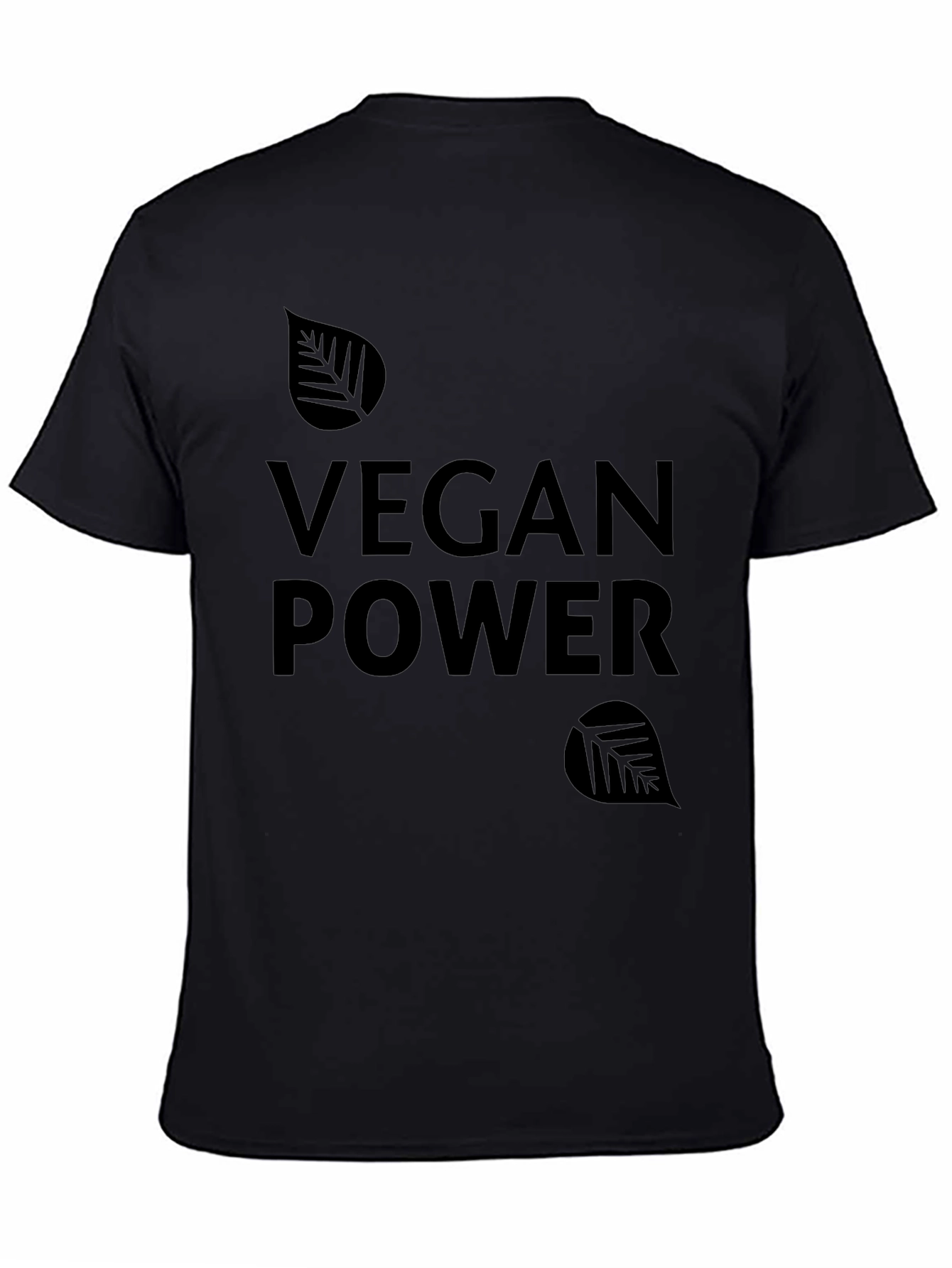 Vegan Power Black Graphic Tee Shirt