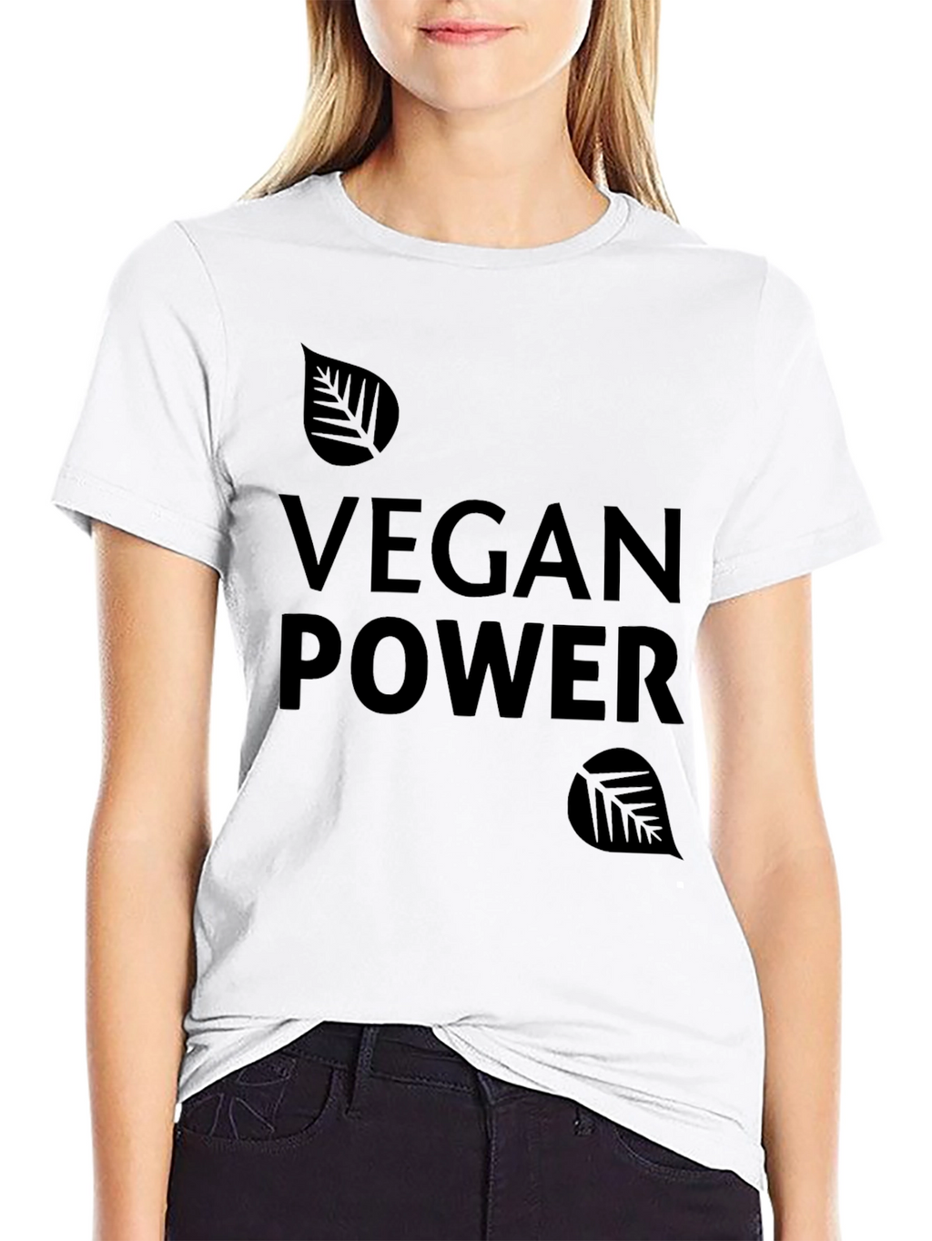 Vegan Power Black Graphic Tee Shirt