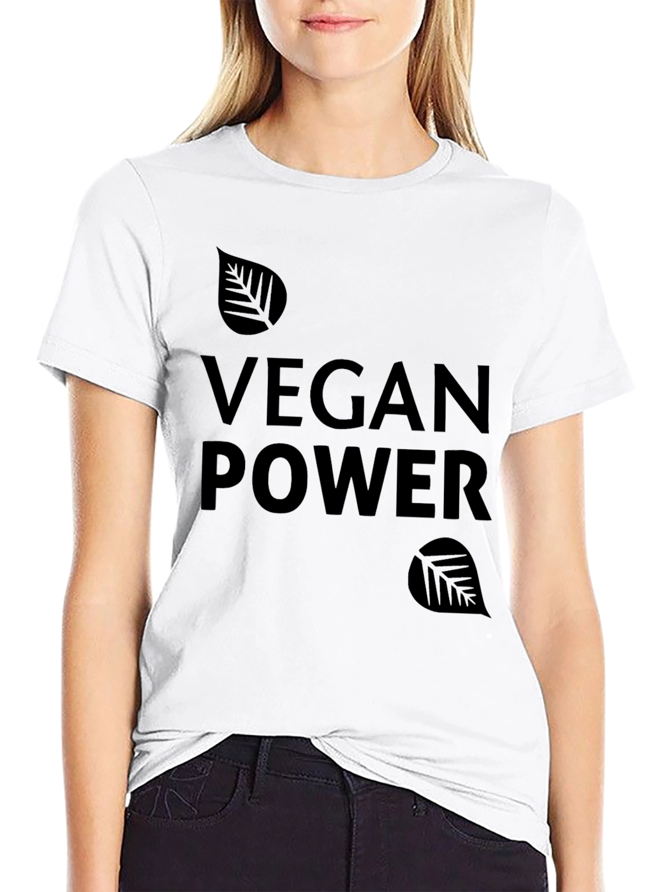 Vegan Power Black Graphic Tee Shirt
