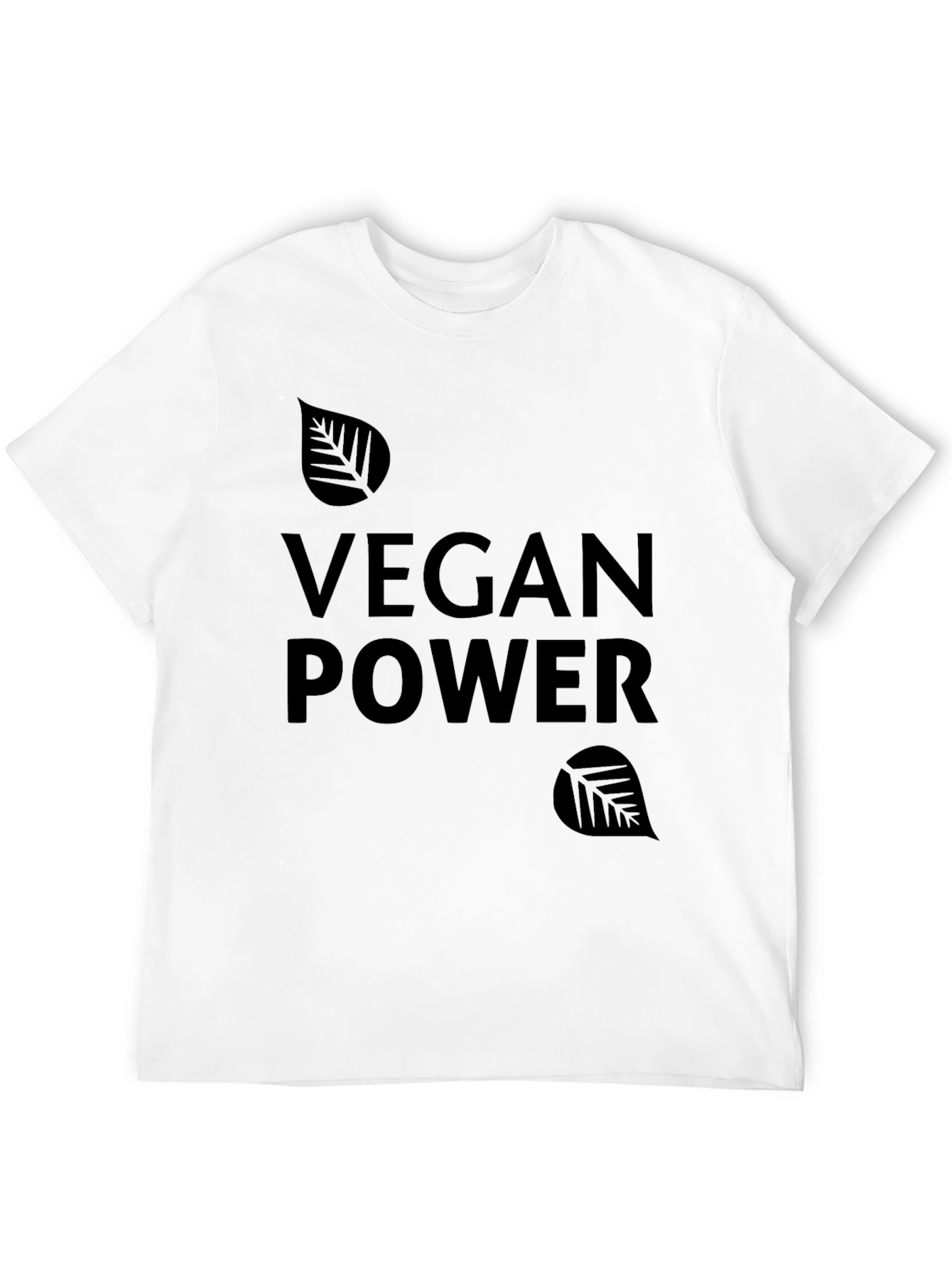 Vegan Power Black Graphic Tee Shirt