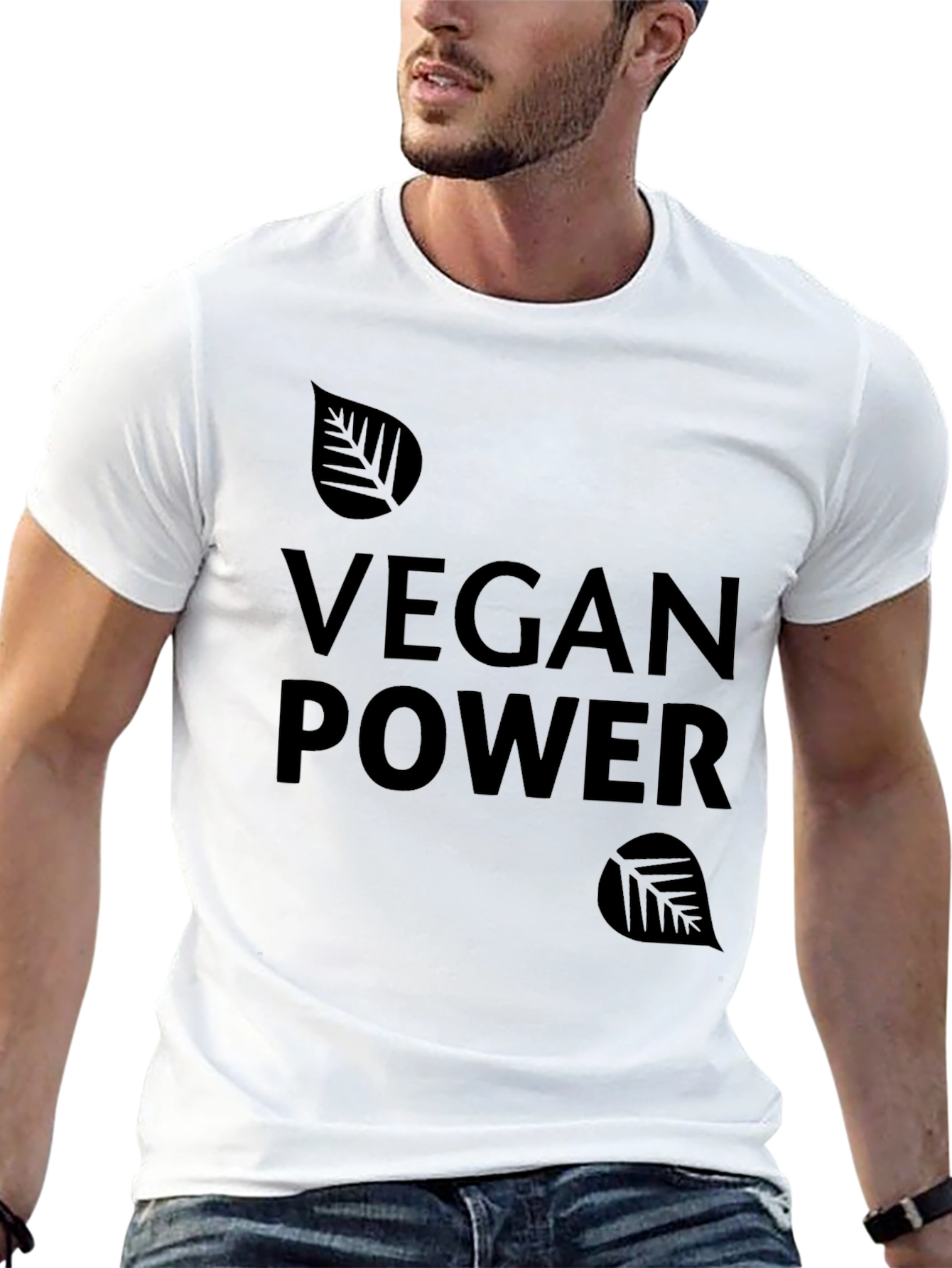 Vegan Power Black Graphic Tee Shirt