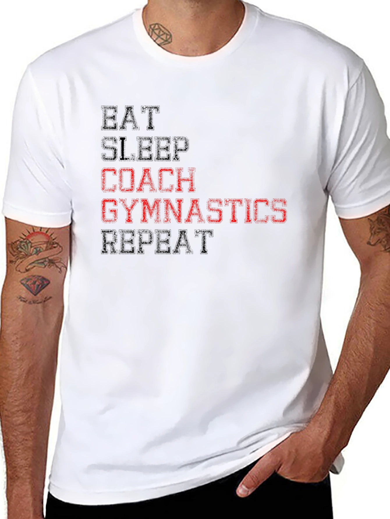 Eat Sleep Coach Gymnastics Repeat T-Shirt