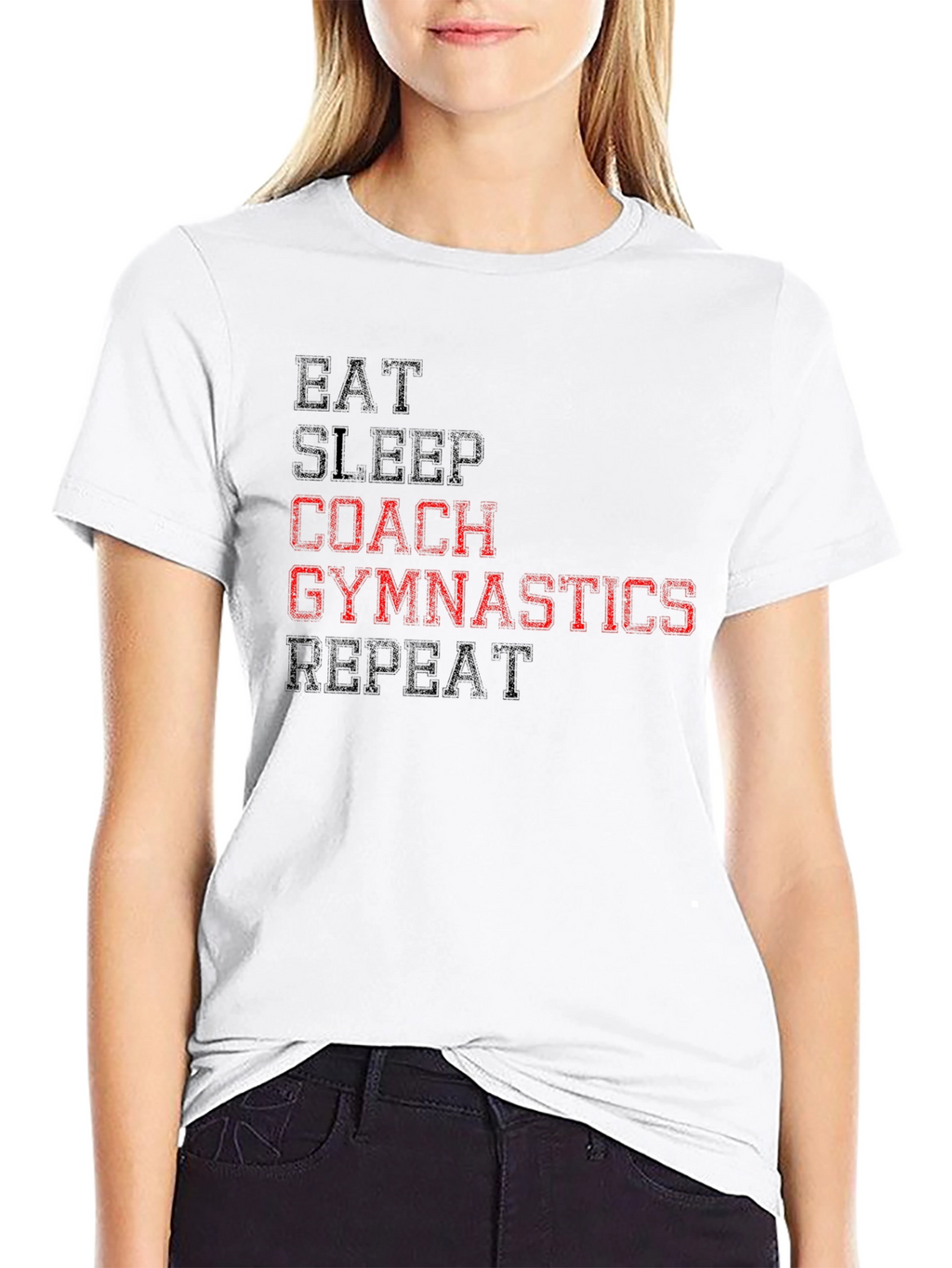 Eat Sleep Coach Gymnastics Repeat T-Shirt