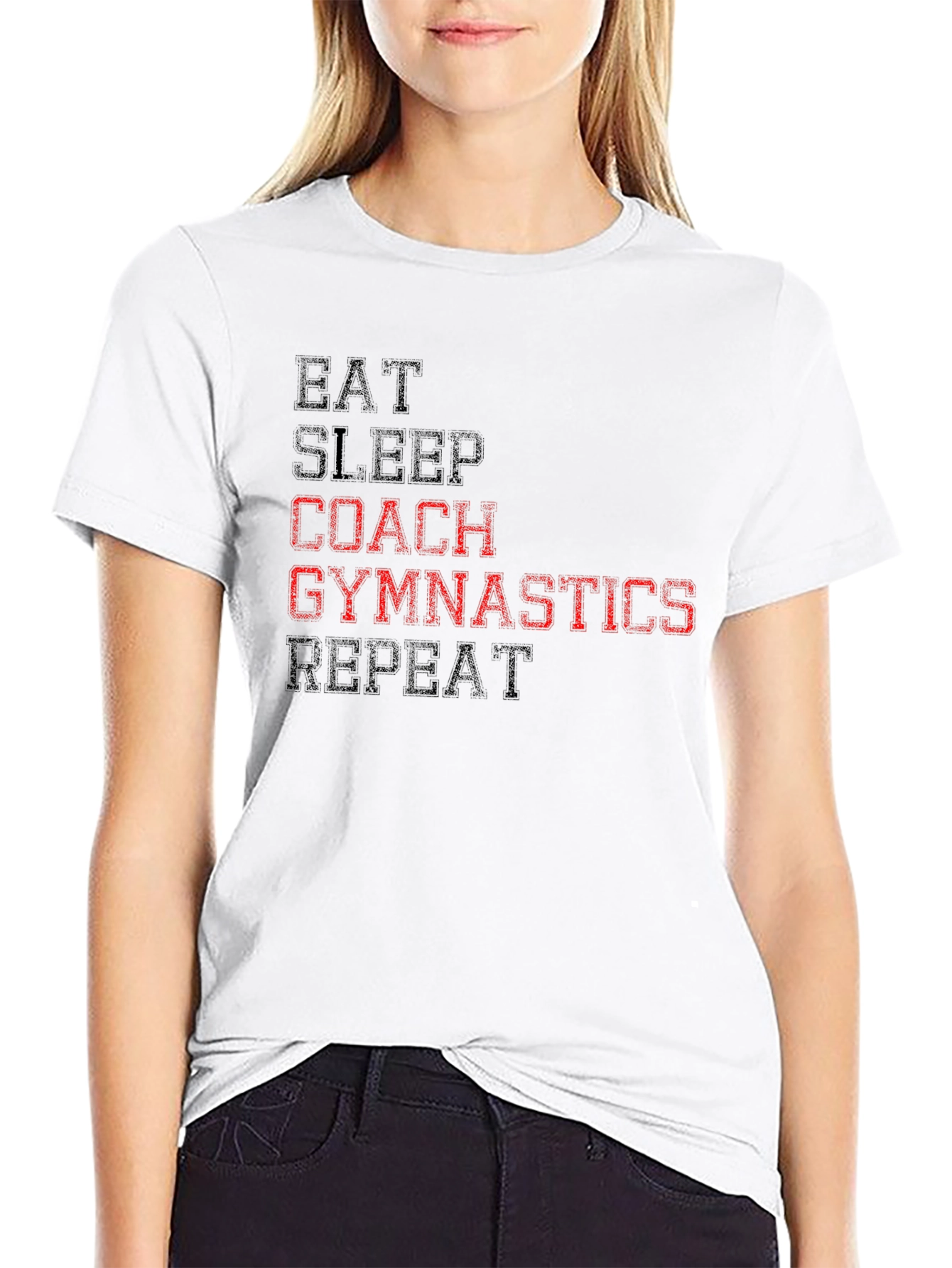 Eat Sleep Coach Gymnastics Repeat T-Shirt