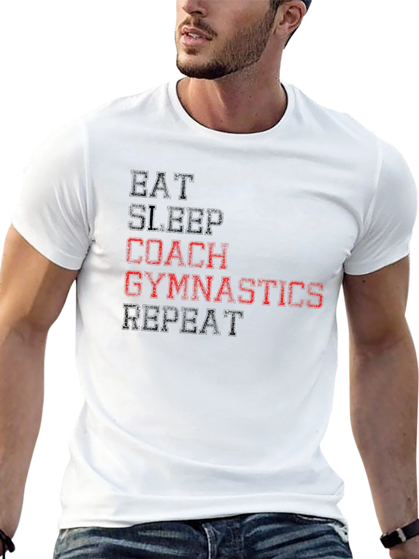 Eat Sleep Coach Gymnastics Repeat T-Shirt