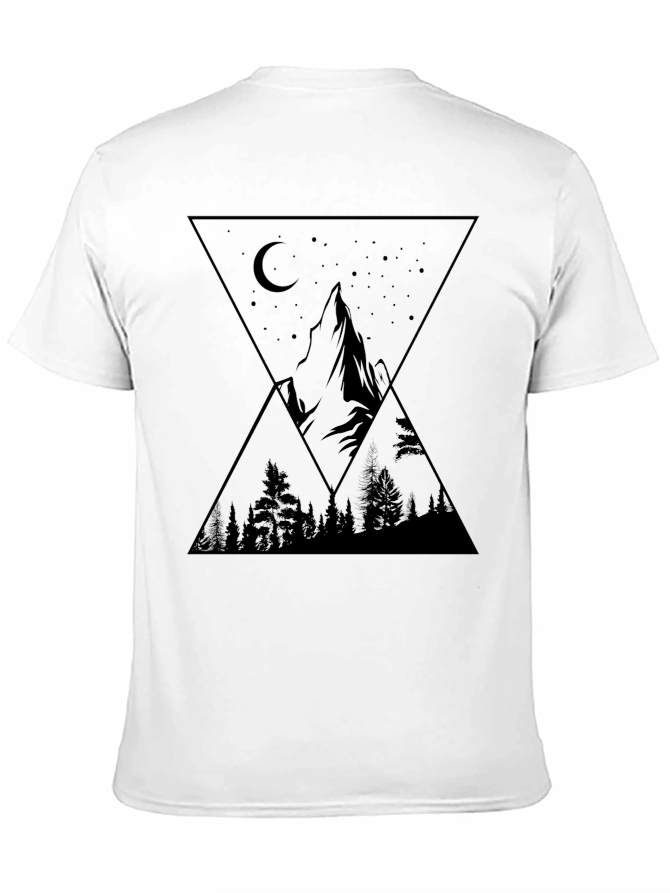Mountainscape Graphic Tee - Black Unisex Shirt