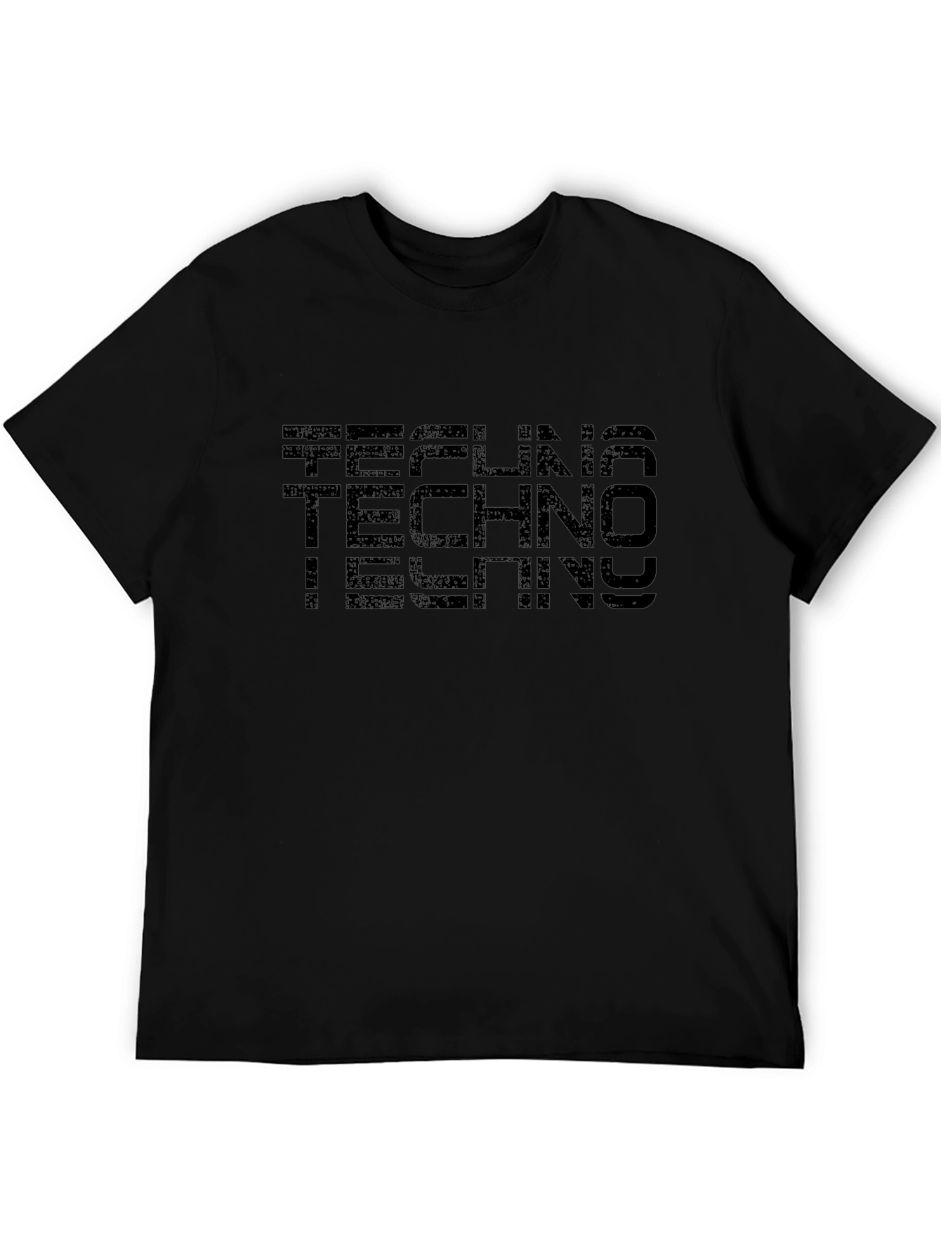 Techno Graphic T-Shirt - Black Cotton Tee