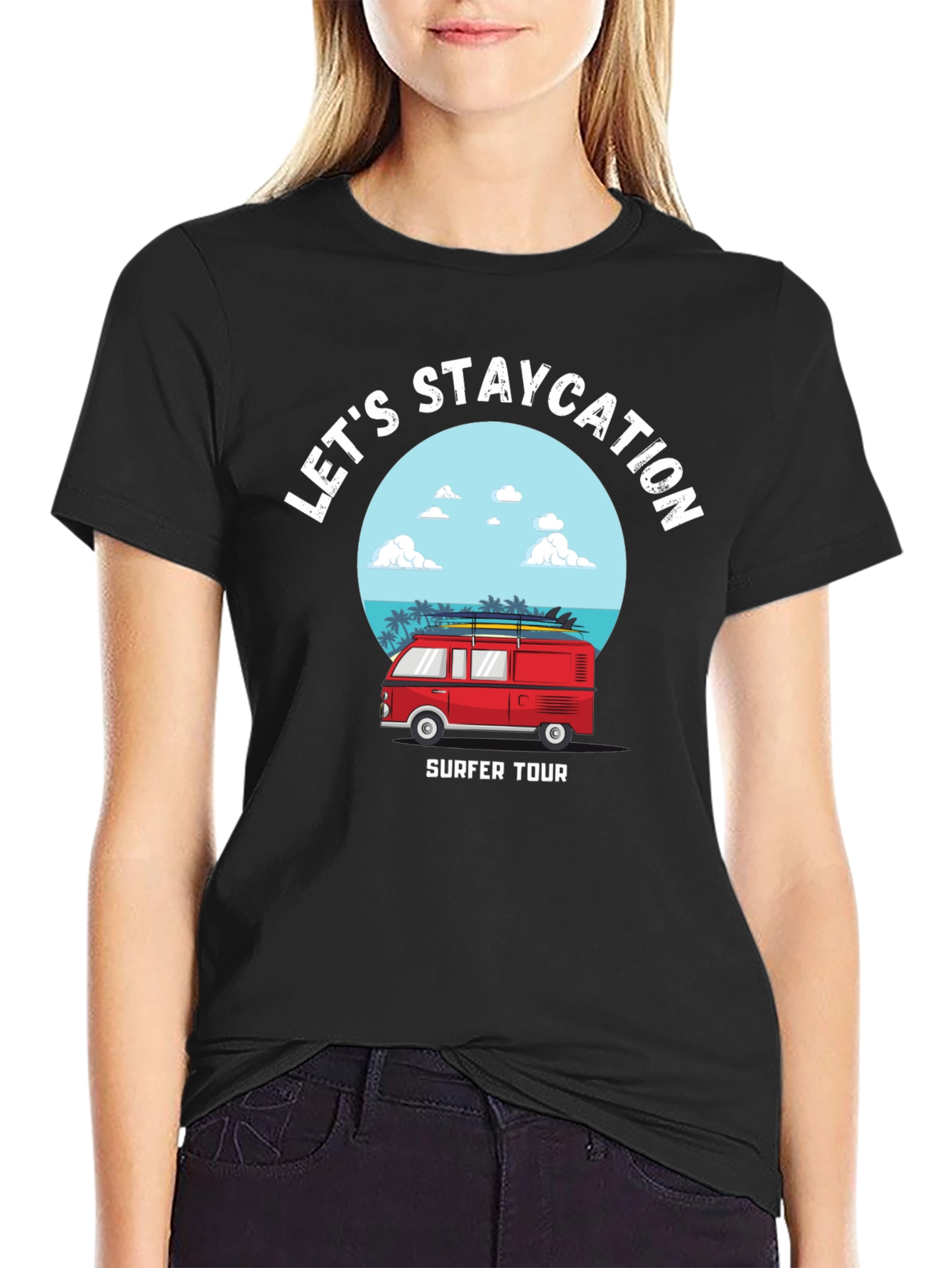 Staycation Surfer Tour Graphic Tee