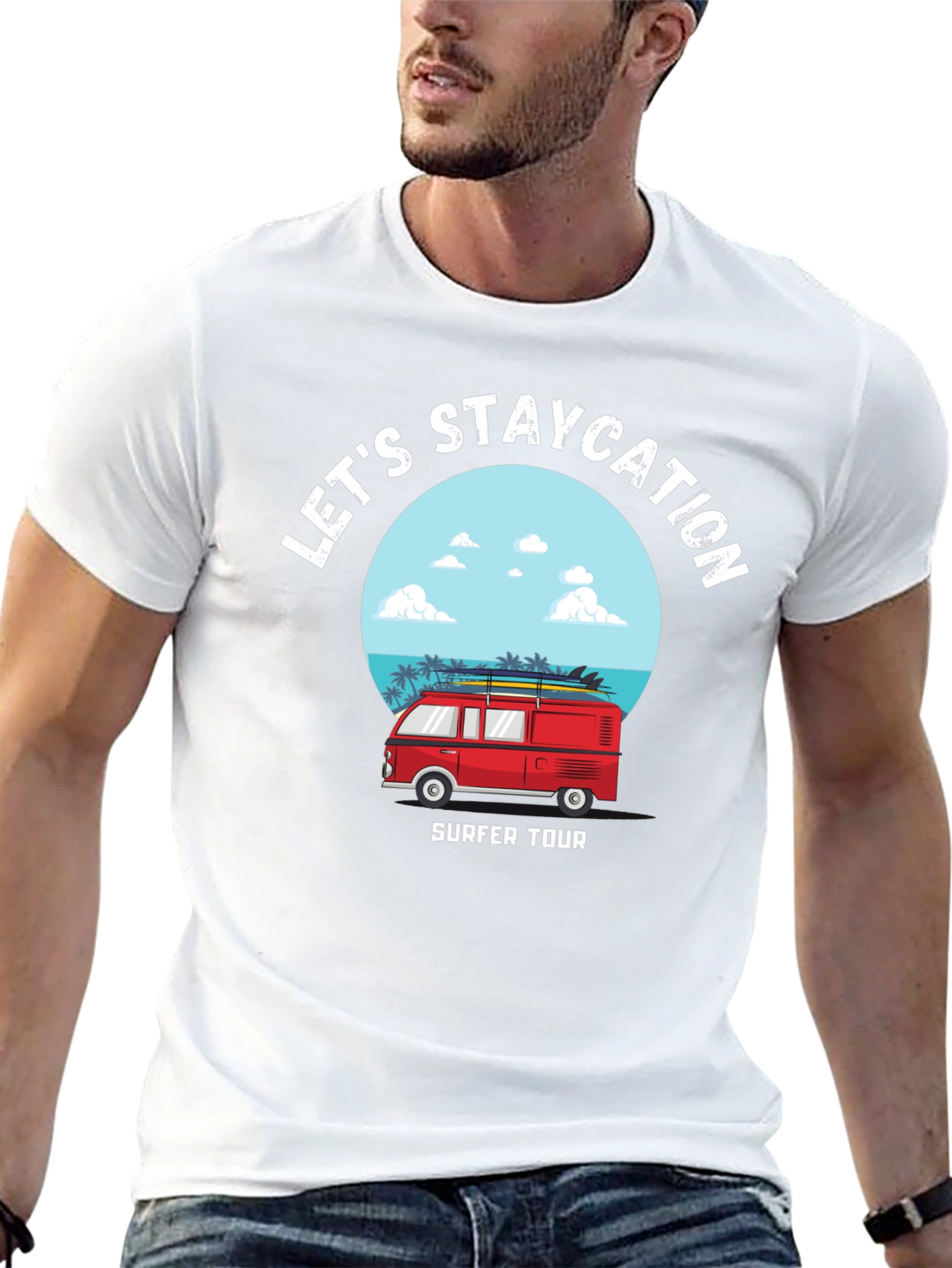 Staycation Surfer Tour Graphic Tee