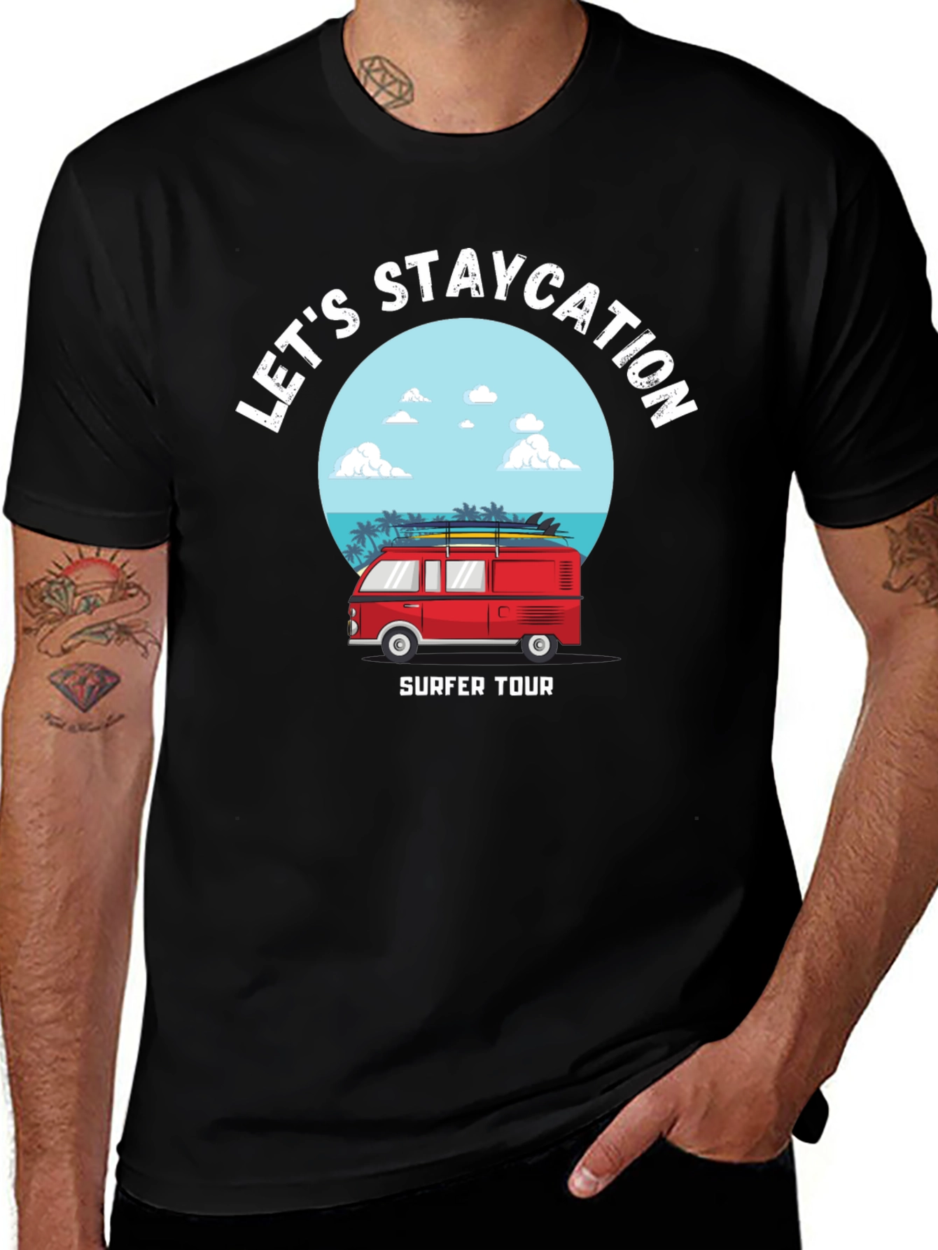 Staycation Surfer Tour Graphic Tee