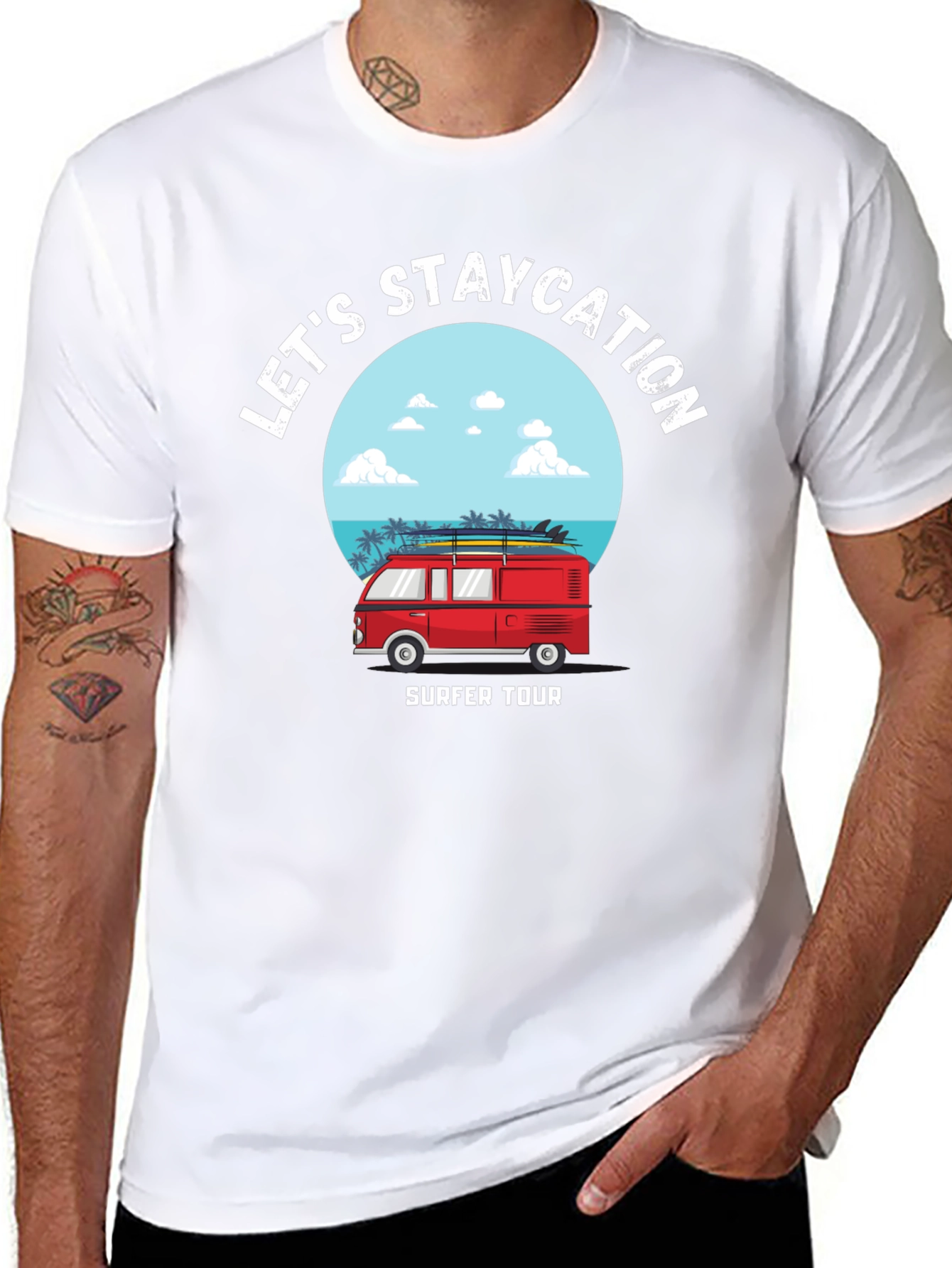 Staycation Surfer Tour Graphic Tee