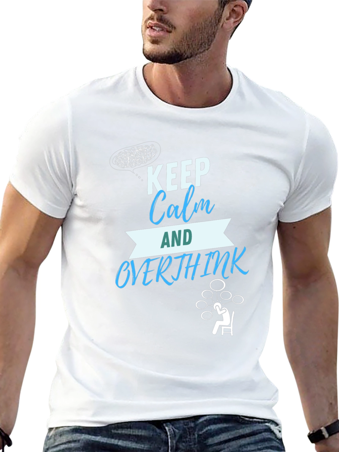Keep Calm and Overthink T-Shirt - Funny Graphic Tee