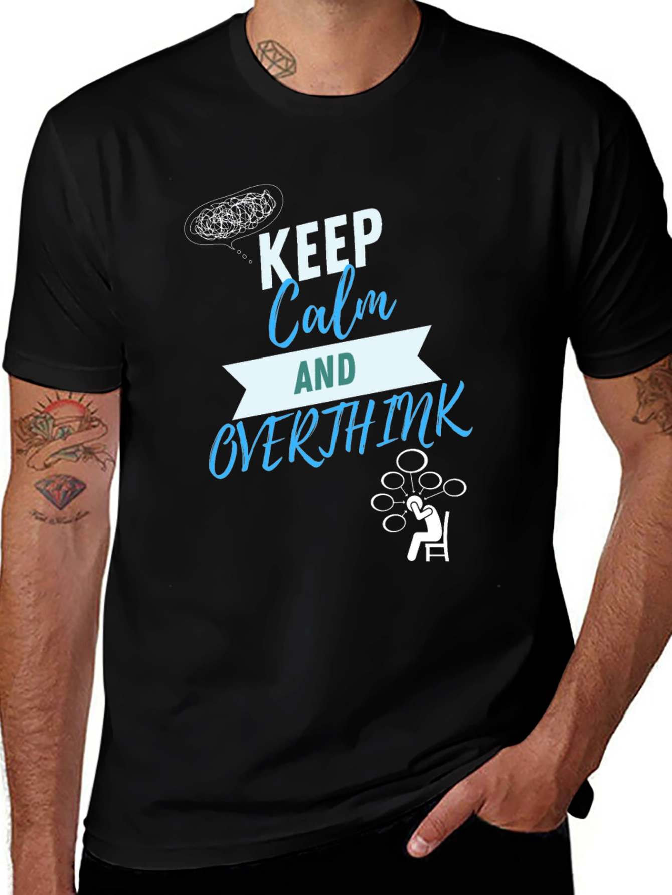 Keep Calm and Overthink T-Shirt - Funny Graphic Tee
