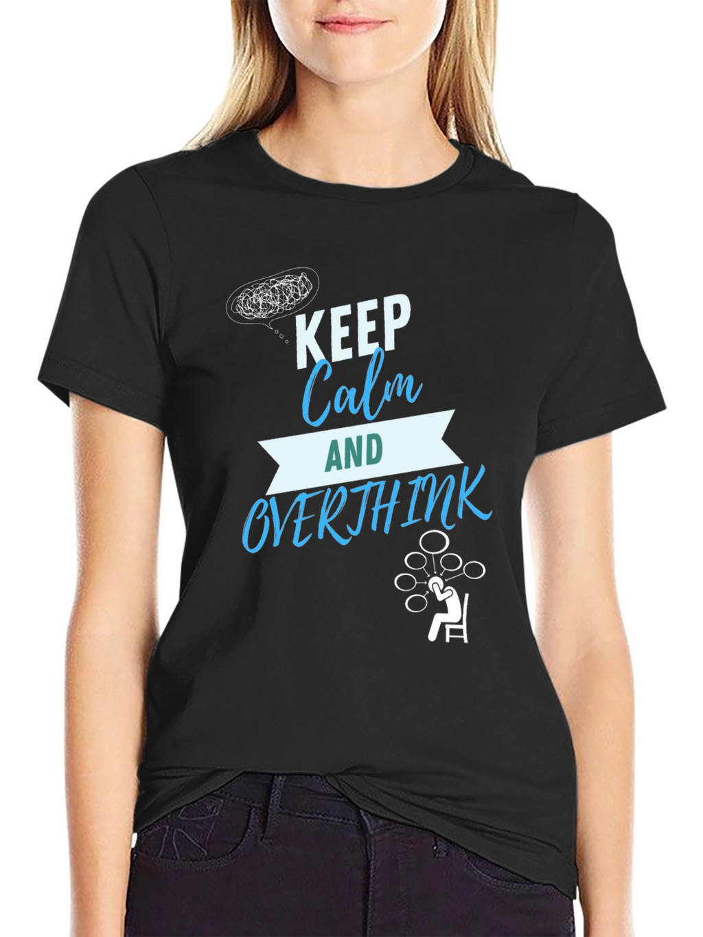 Keep Calm and Overthink T-Shirt - Funny Graphic Tee