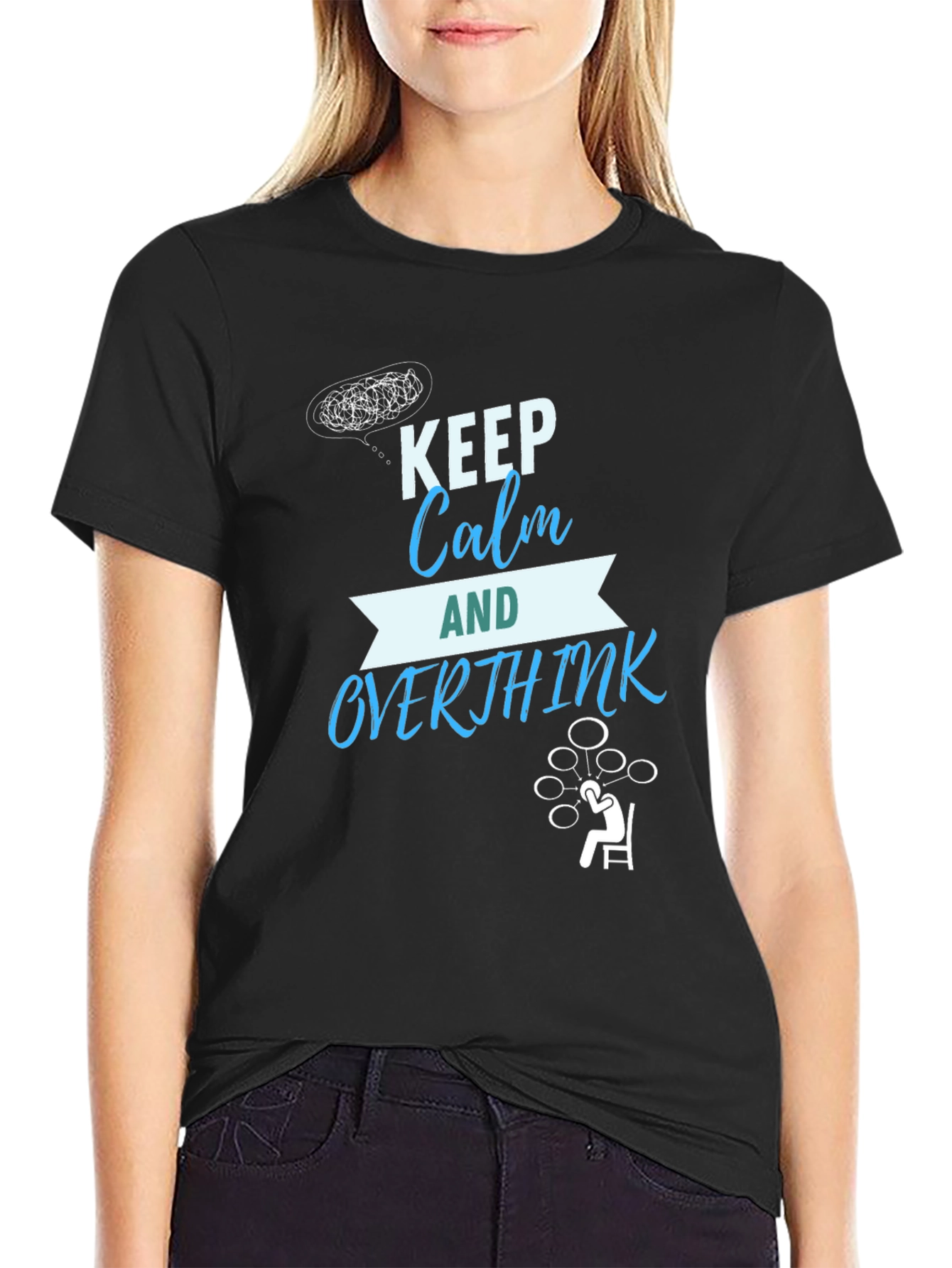 Keep Calm and Overthink T-Shirt - Funny Graphic Tee