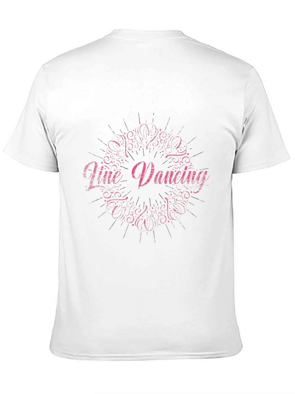 Line Dancing Graphic Tee - Black Cotton Shirt