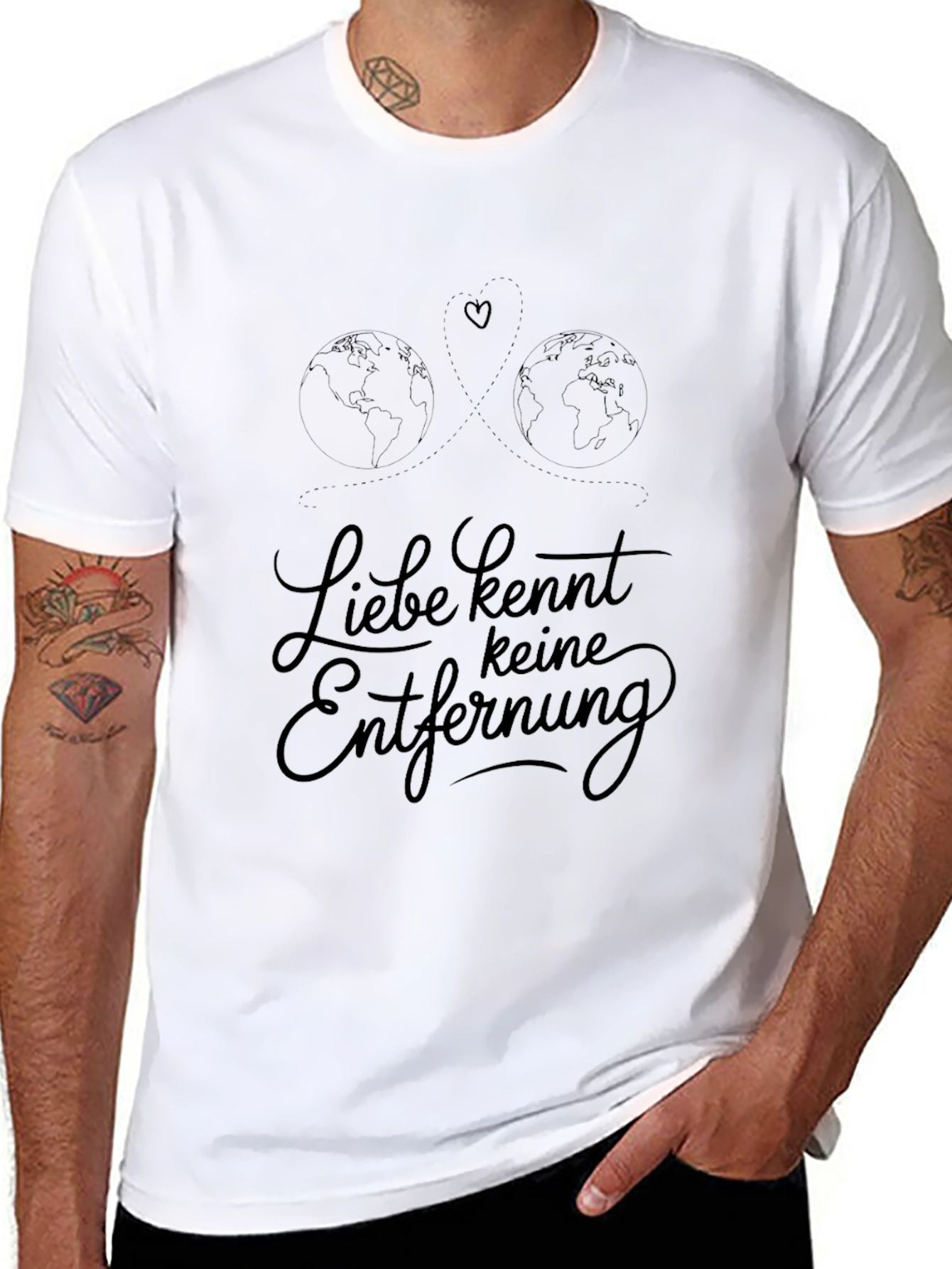 Liebe Kennt Keine Entfernung Black T-Shirt