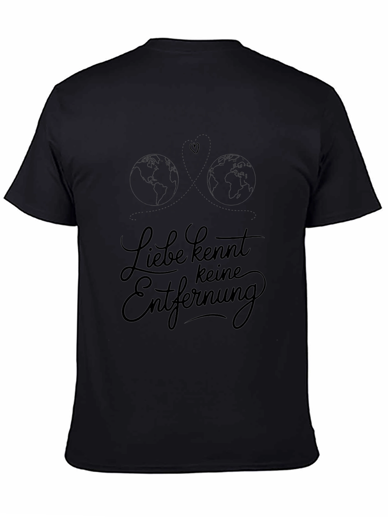 Liebe Kennt Keine Entfernung Black T-Shirt