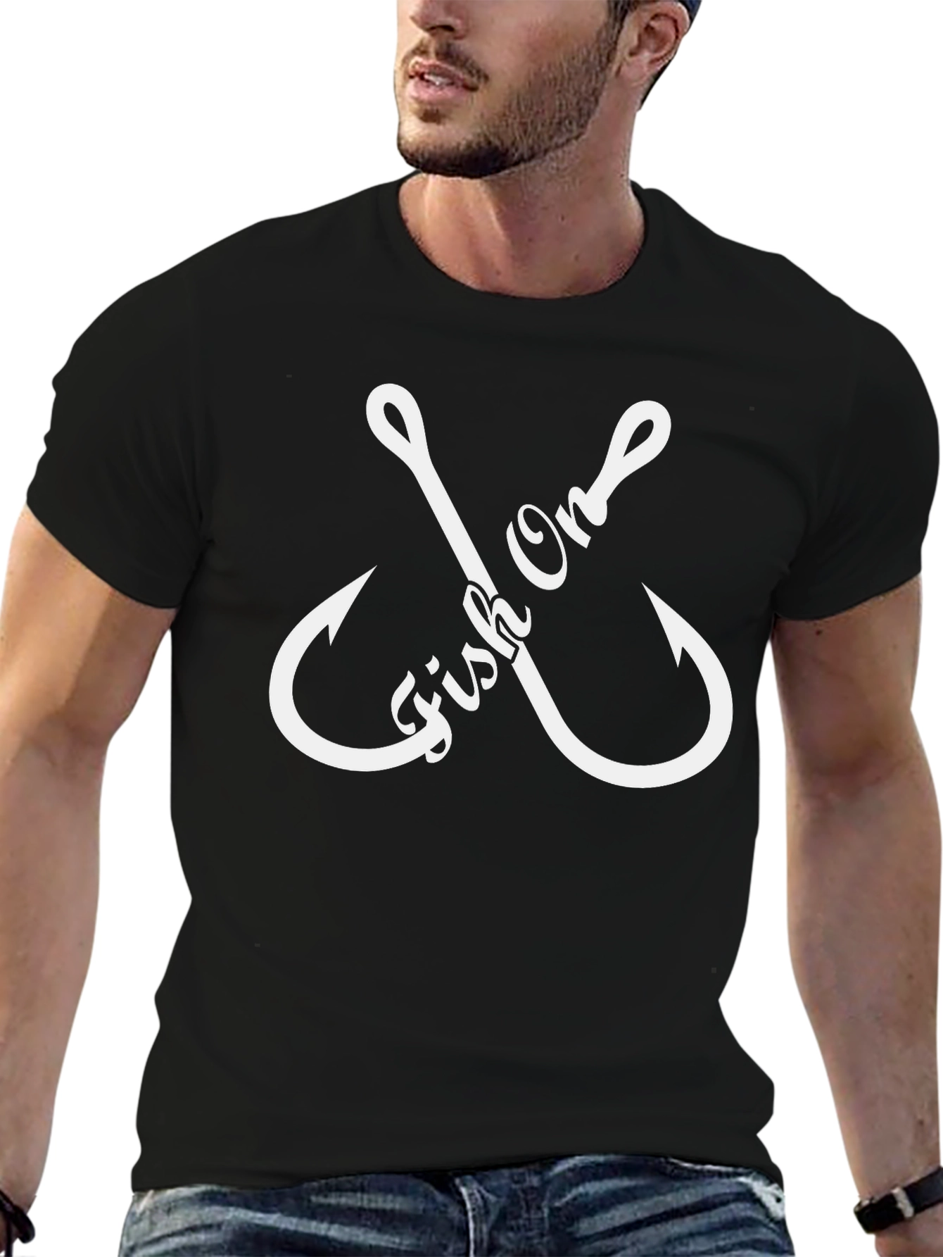 Fishing Hooks Graphic Tee - Fish On Design
