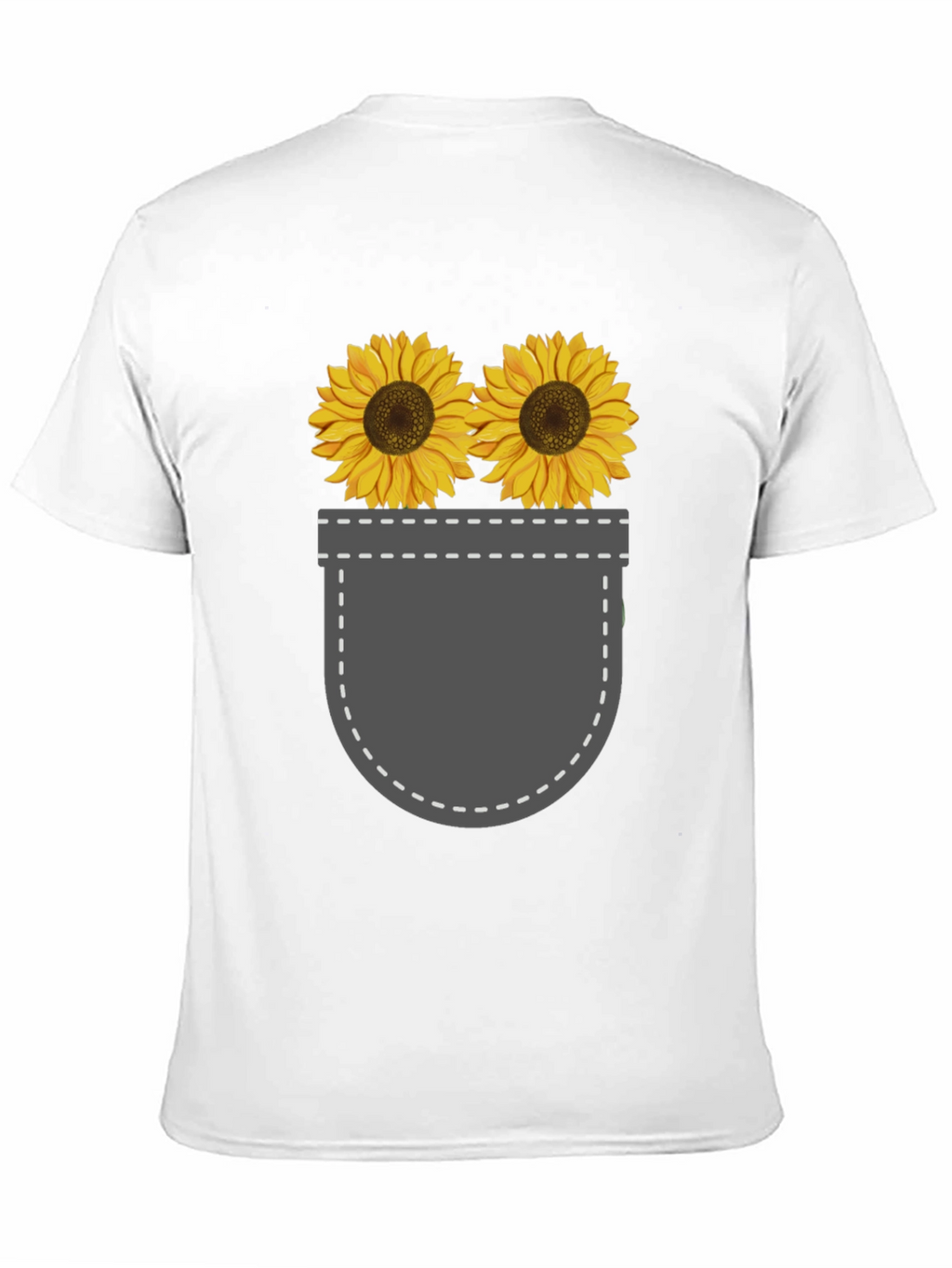 Sunflower Pocket Graphic Tee - Trendy Casual Style