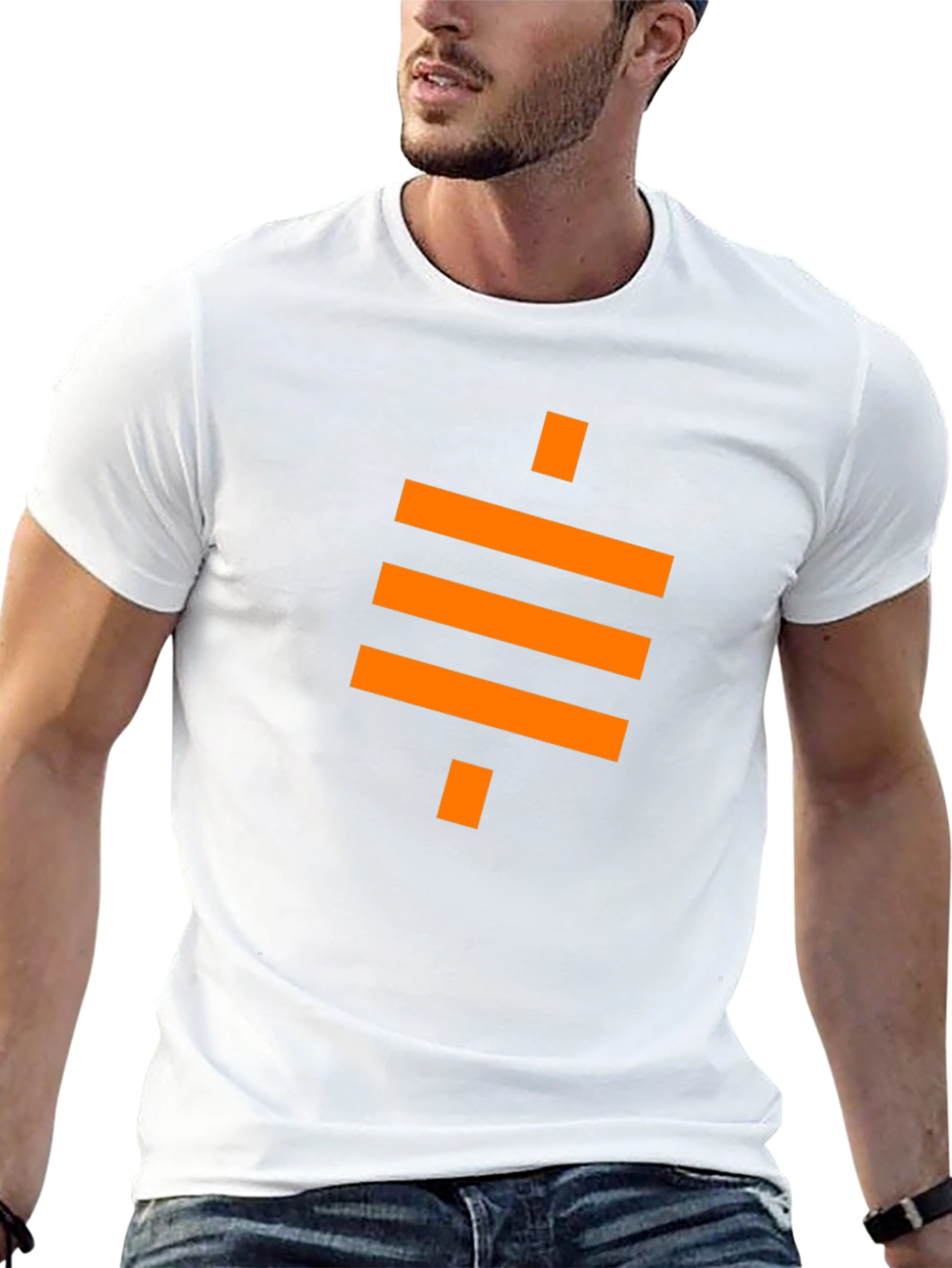 Modern Geometric Black T-Shirt