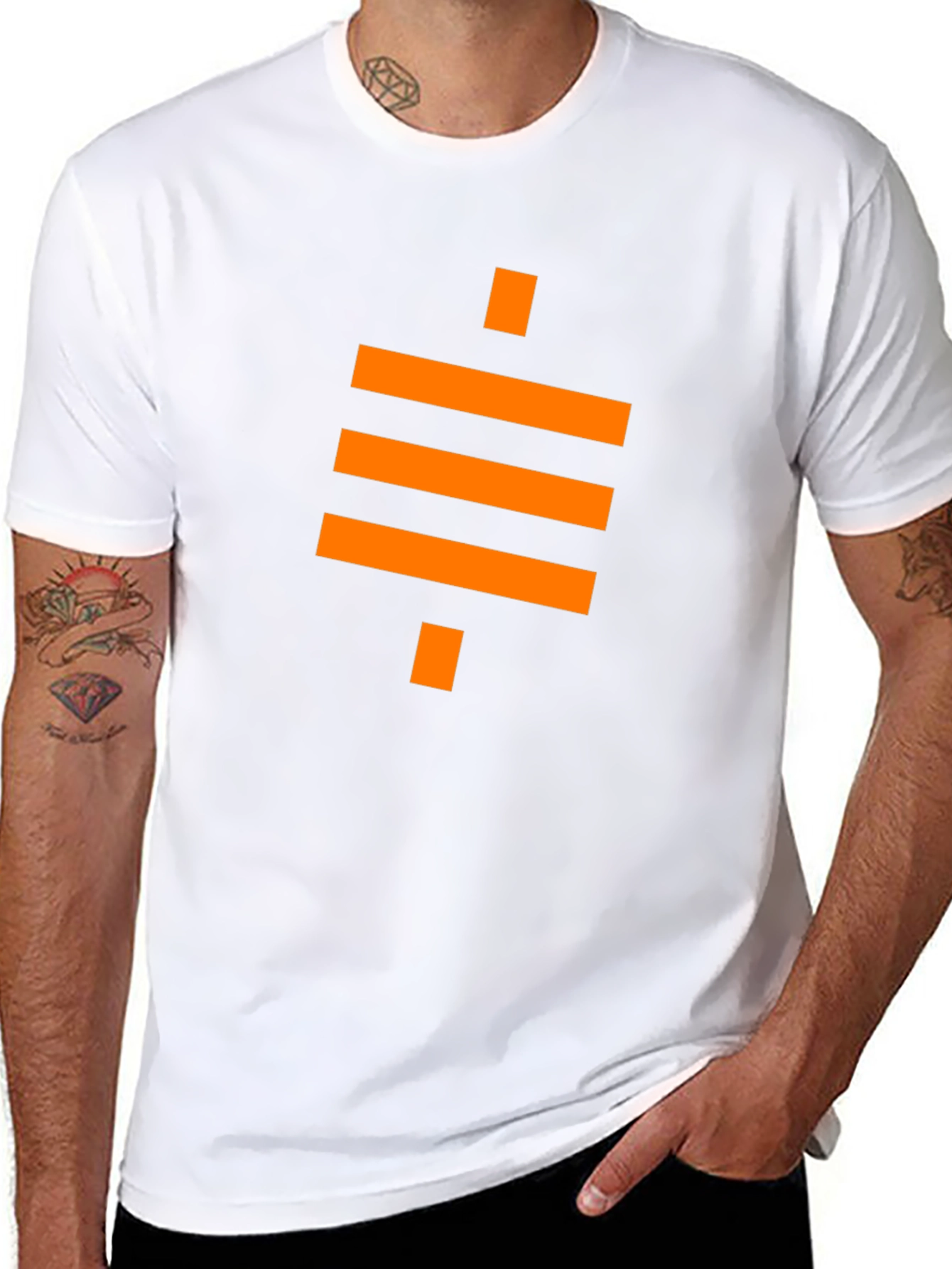 Modern Geometric Black T-Shirt