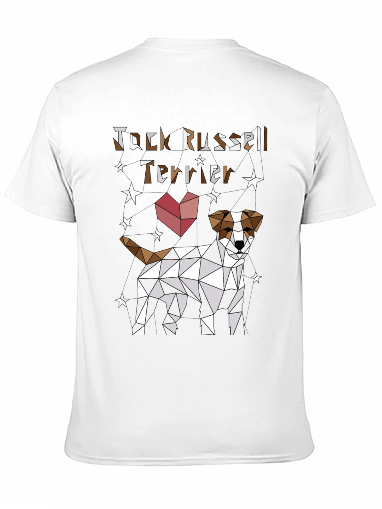 Jack Russell Terrier Geometric T-Shirt – Modern Dog Lover Tee