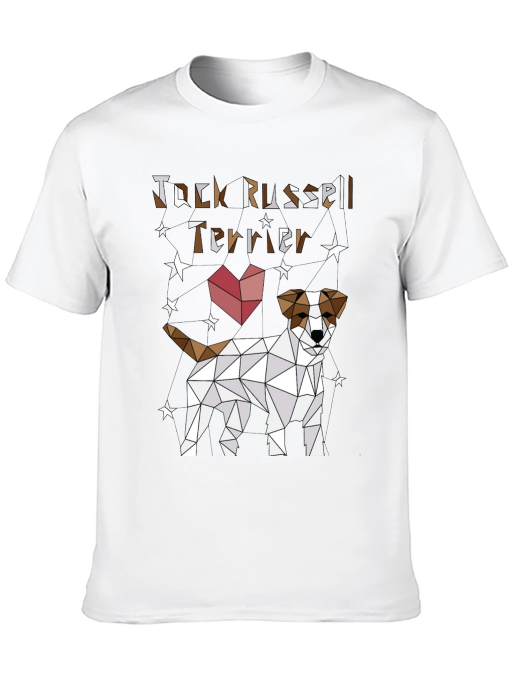 Jack Russell Terrier Geometric T-Shirt – Modern Dog Lover Tee