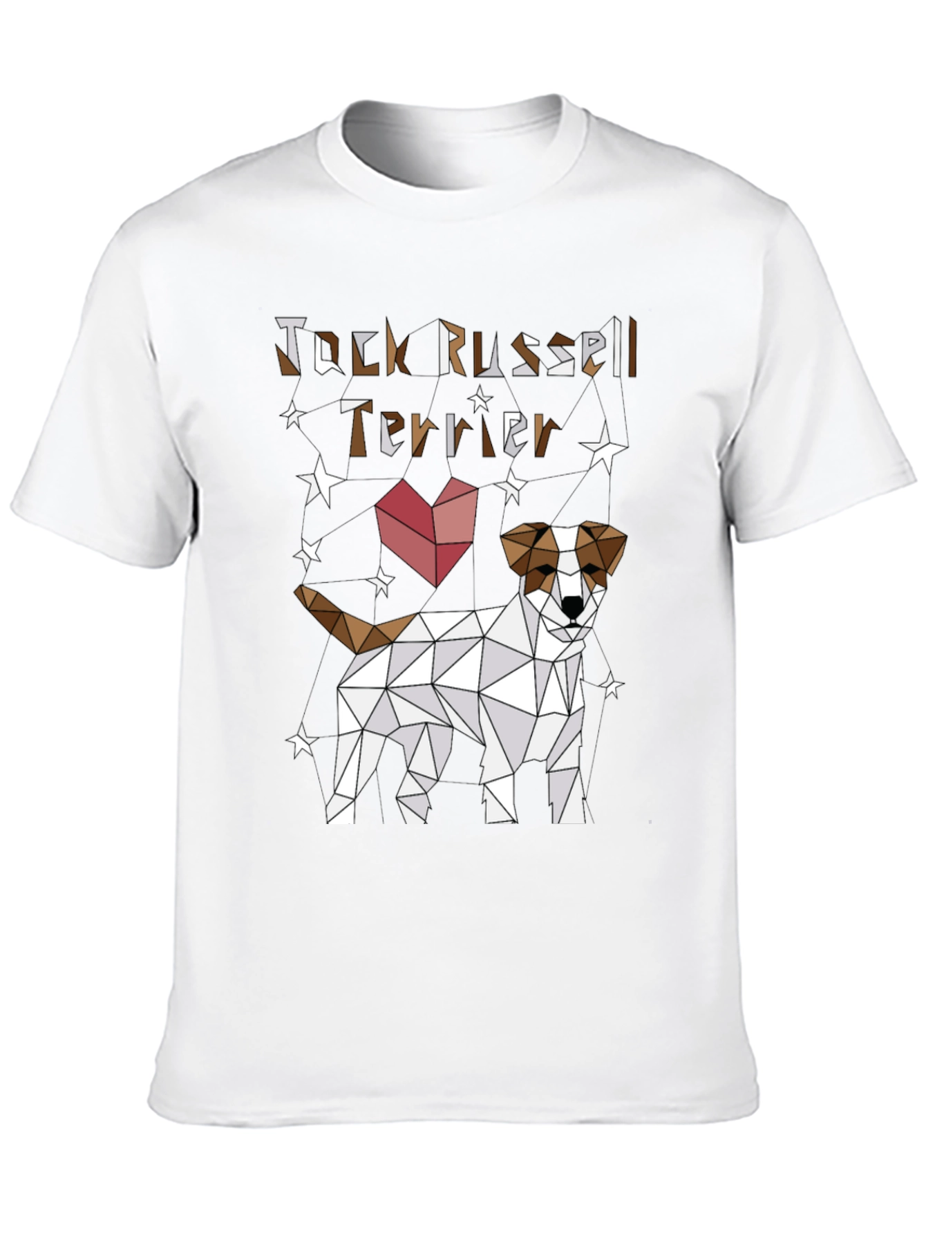 Jack Russell Terrier Geometric T-Shirt – Modern Dog Lover Tee