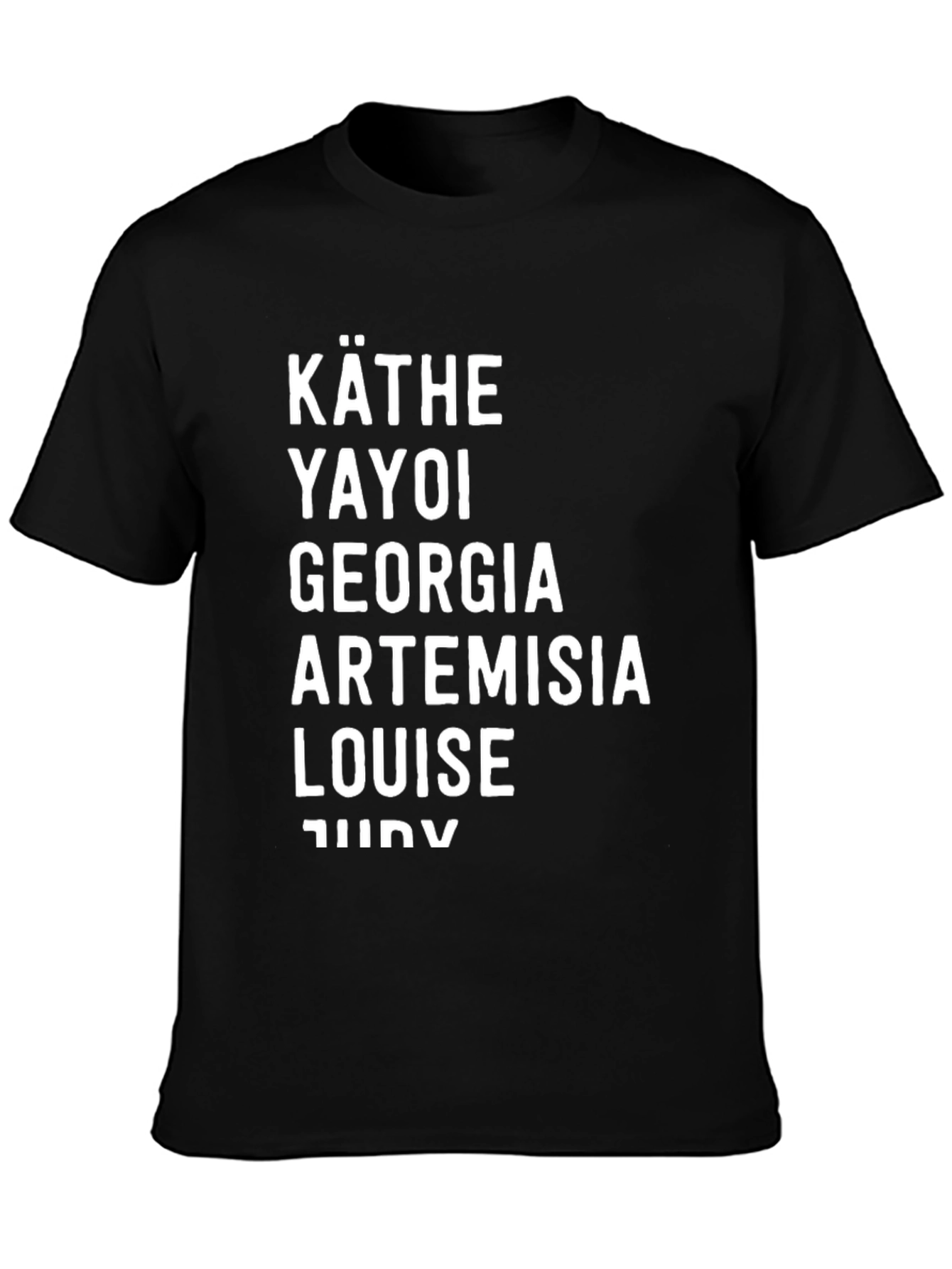 Painter Women Names Black T-Shirt