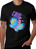 Chill Butterfly Graphic T-Shirt - Black