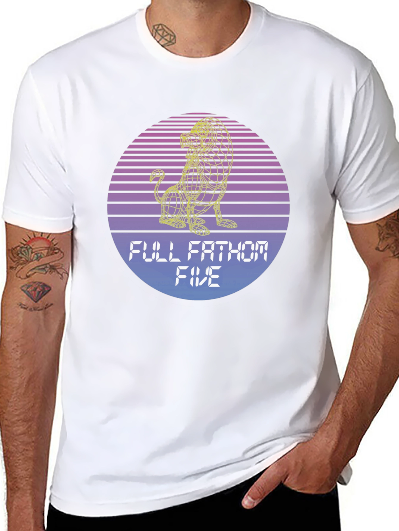 Retro Lion T-Shirt - Full Fathom Five Graphic Tee