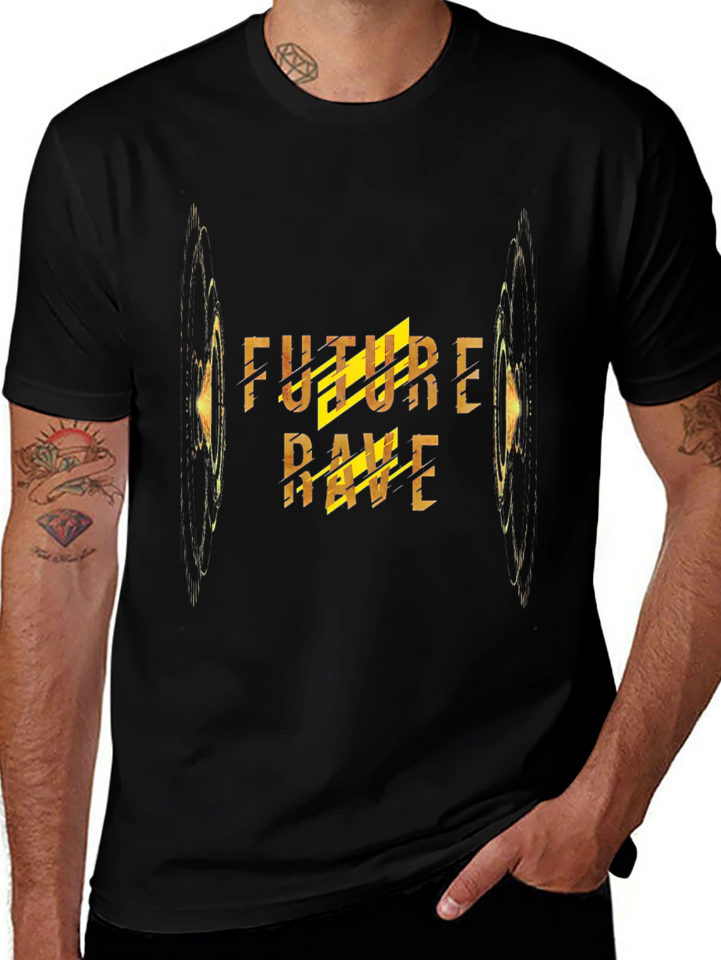 Future Rave Black T-Shirt - EDM Graphic Tee
