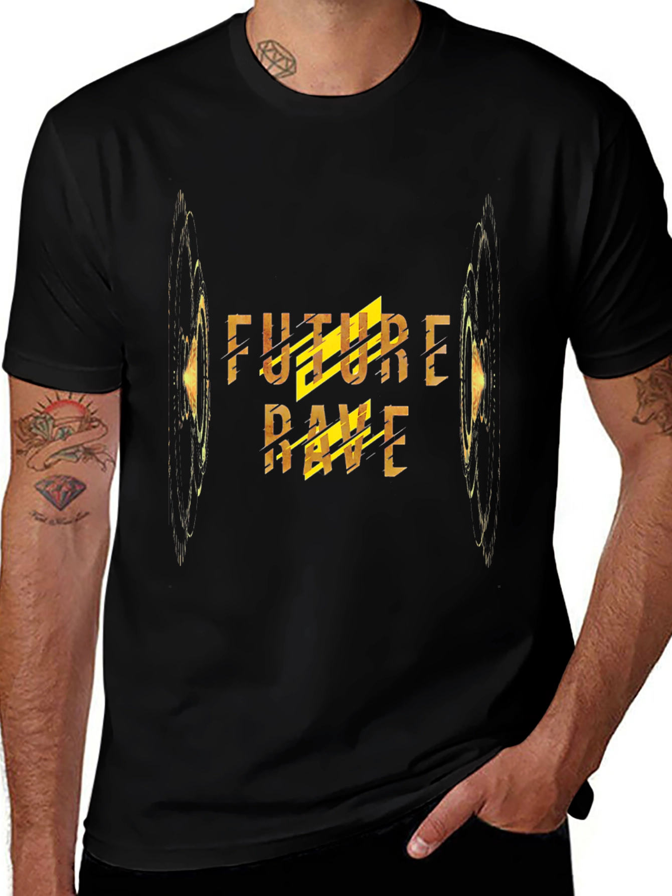 Future Rave Black T-Shirt - EDM Graphic Tee