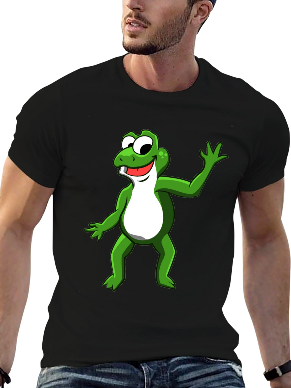 Frog Graphic T-Shirt - Funny Cartoon Style