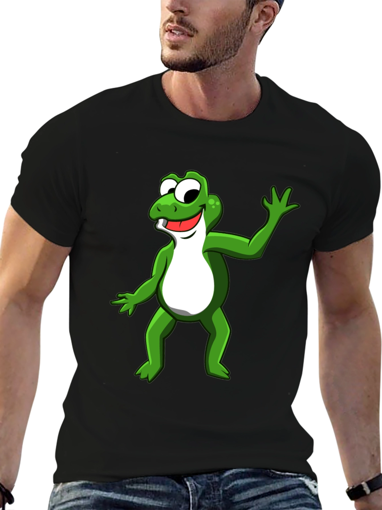 Frog Graphic T-Shirt - Funny Cartoon Style