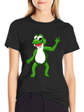 Frog Graphic T-Shirt - Funny Cartoon Style