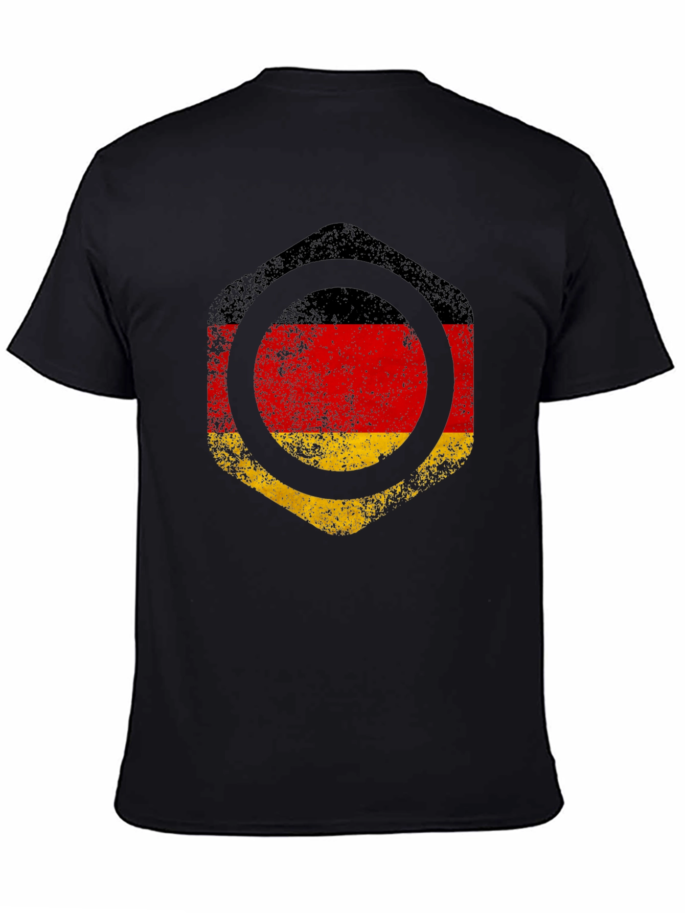 Germany Flag Graphic Tee - Black Cotton T-Shirt