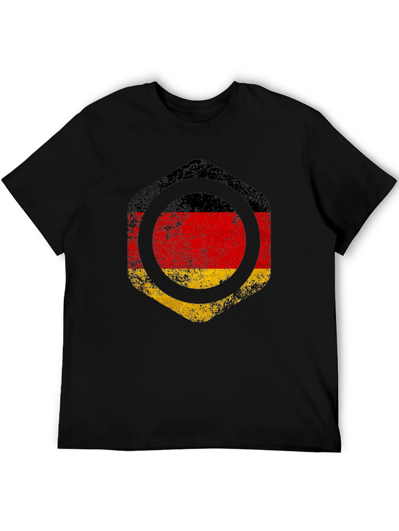 Germany Flag Graphic Tee - Black Cotton T-Shirt