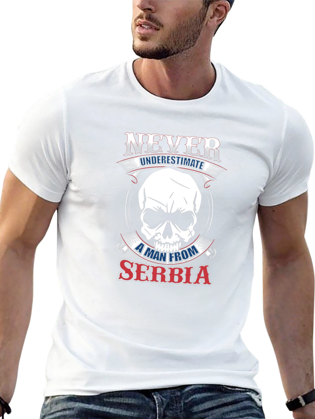 Never Underestimate Serbia Graphic T-Shirt